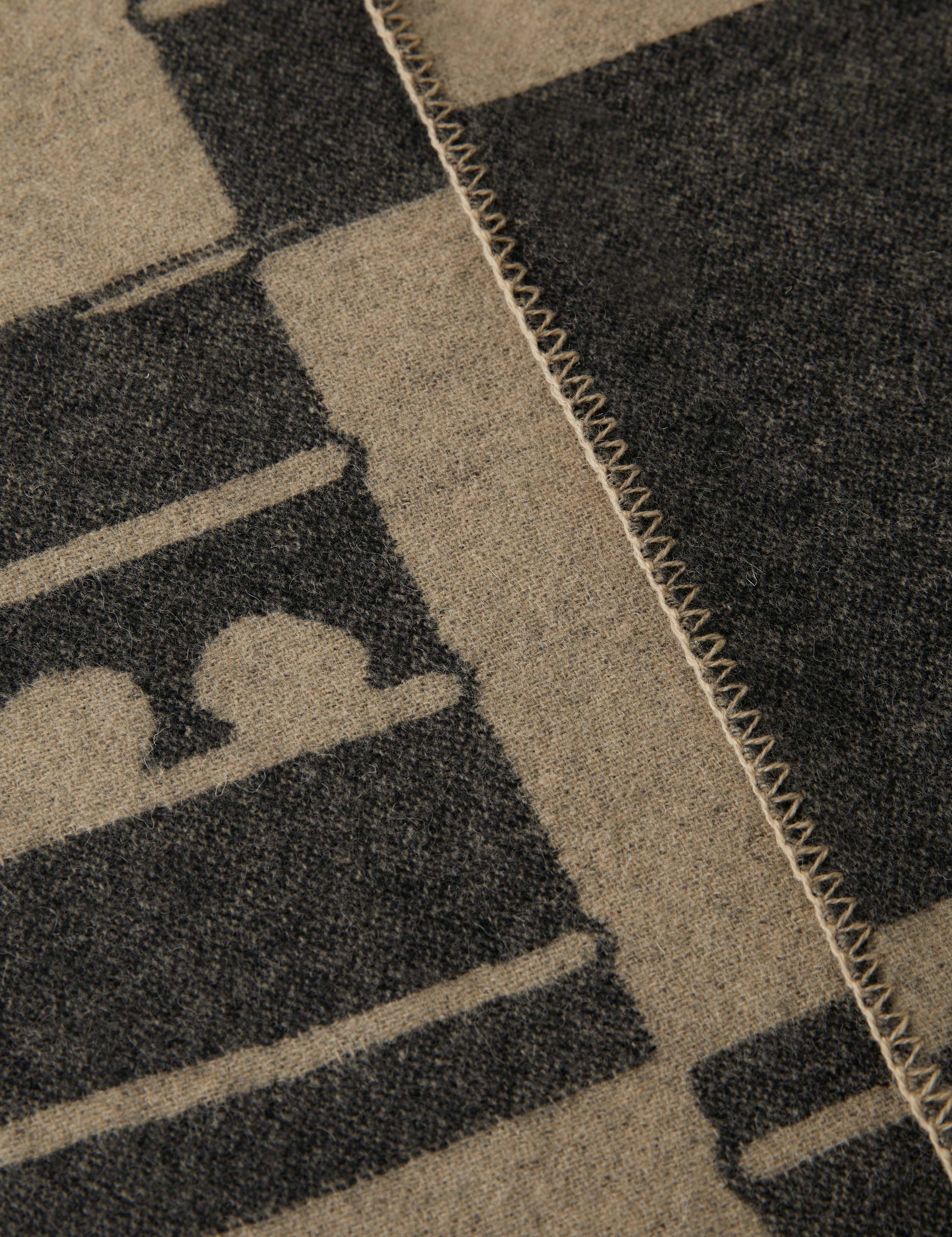 Reversible Checkered Wool Throw Blanket by Sarah Sherman Samuel - Cozy & Stylish for Sofa, Bed, or Home Decor