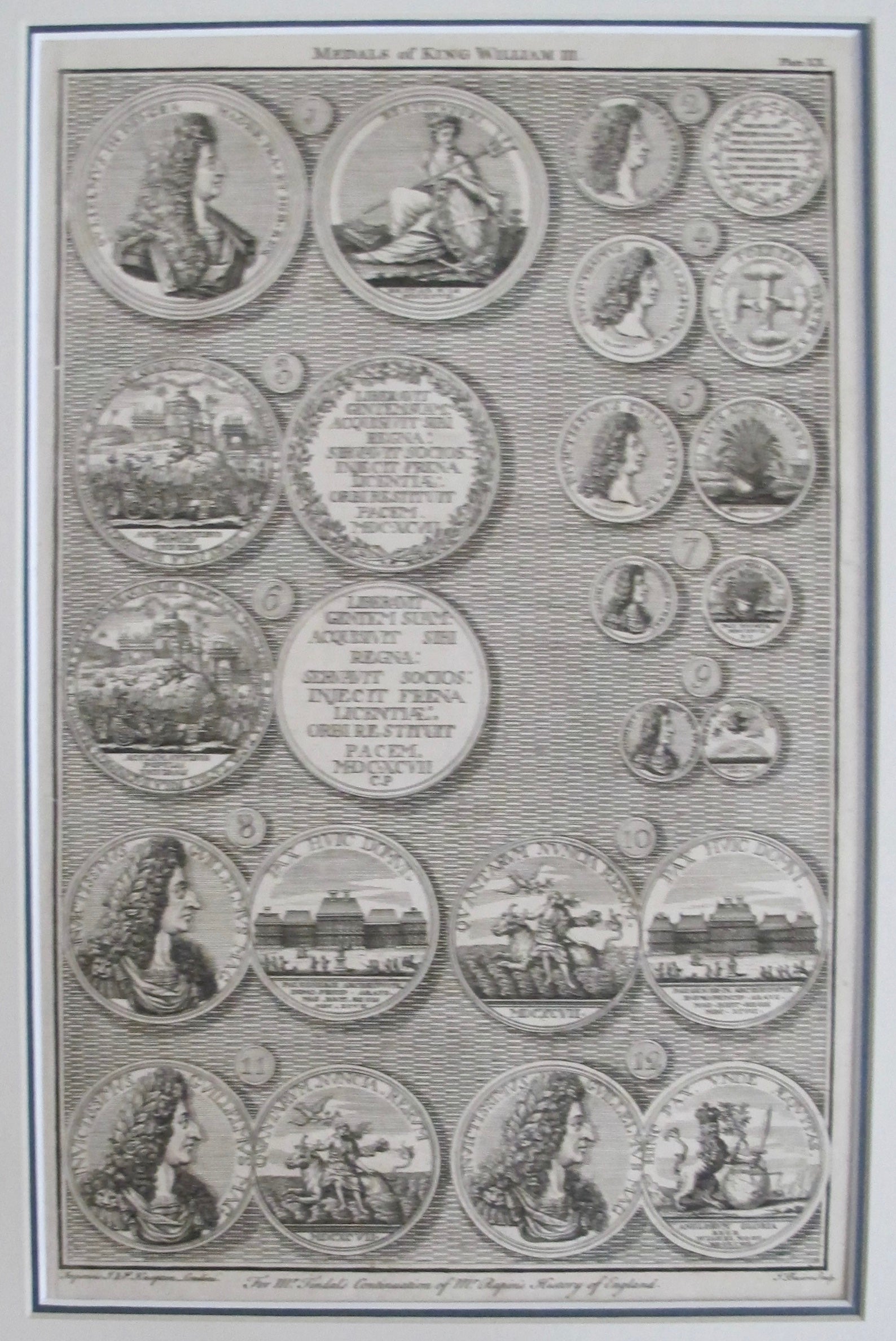1745 British Regal Medals Set of Queen Mary & King William III - 2 Piece Matted Collection | Perfect for Coin Collectors, History Enthusiasts & Royal Memorabilia Displays
