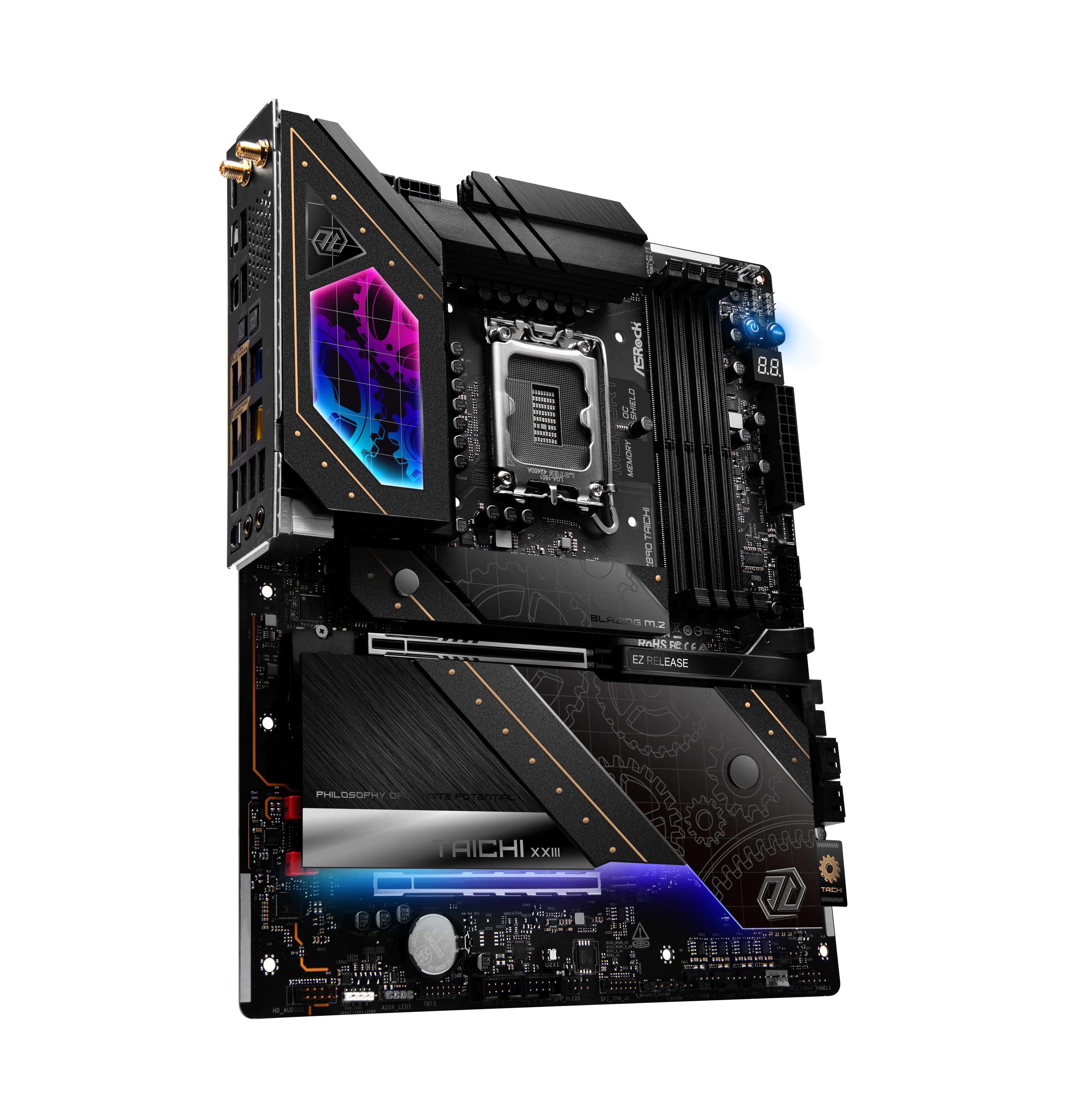 ASRock Z890 Taichi LGA 1851 DDR5 ATX Gaming Motherboard - High Performance for PC Builds, Overclocking & Content Creation