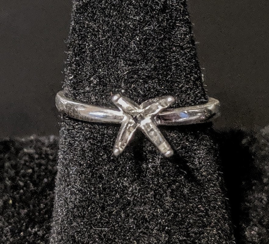 Sterling Silver 3mm Round 4-Prong Deep V-Notch Blank Ring Setting - Size 4,5,6,7,8 - Perfect for Custom Jewelry Making & Engagement Ring Designs