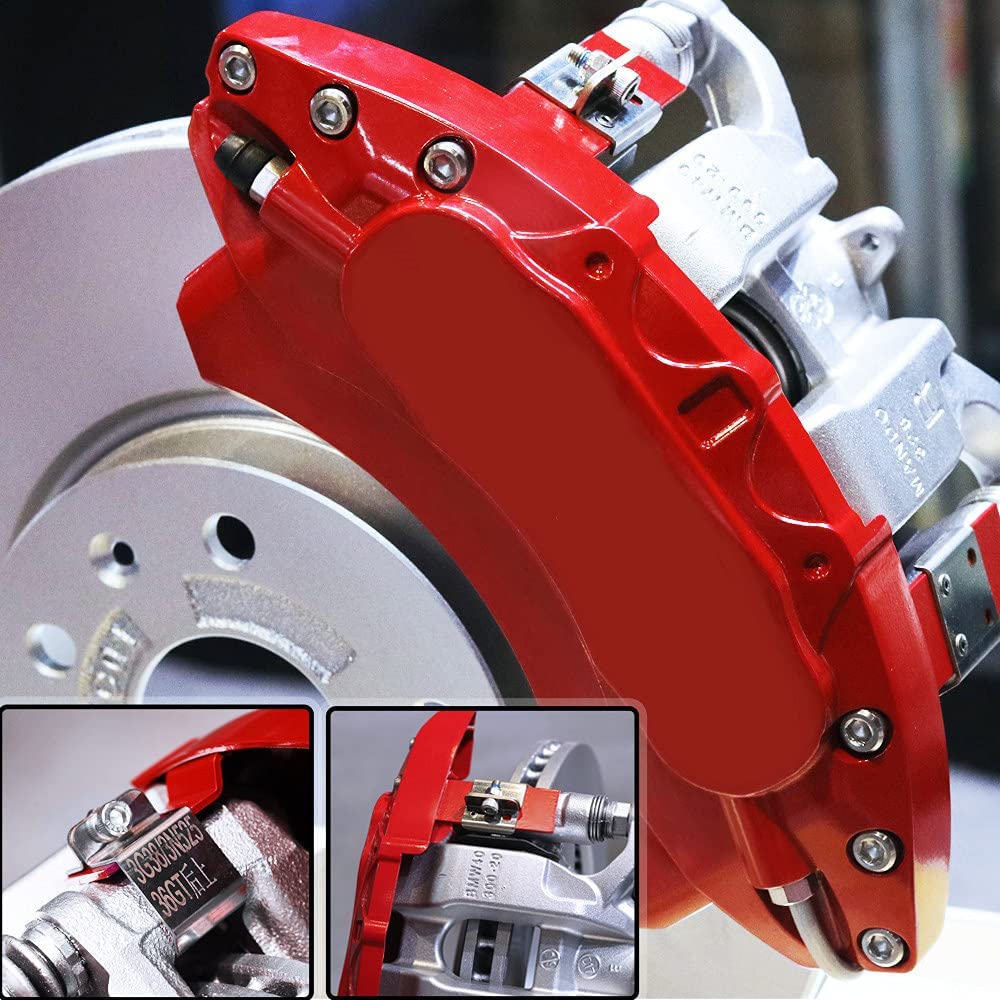 AOOA Red Brake Caliper Covers for 2014-2019 Toyota Highlander - Set of 4 - High-Performance Car Accessories for Enhanced Style & Protection (Perfect for Car Enthusiasts & Auto Shows)