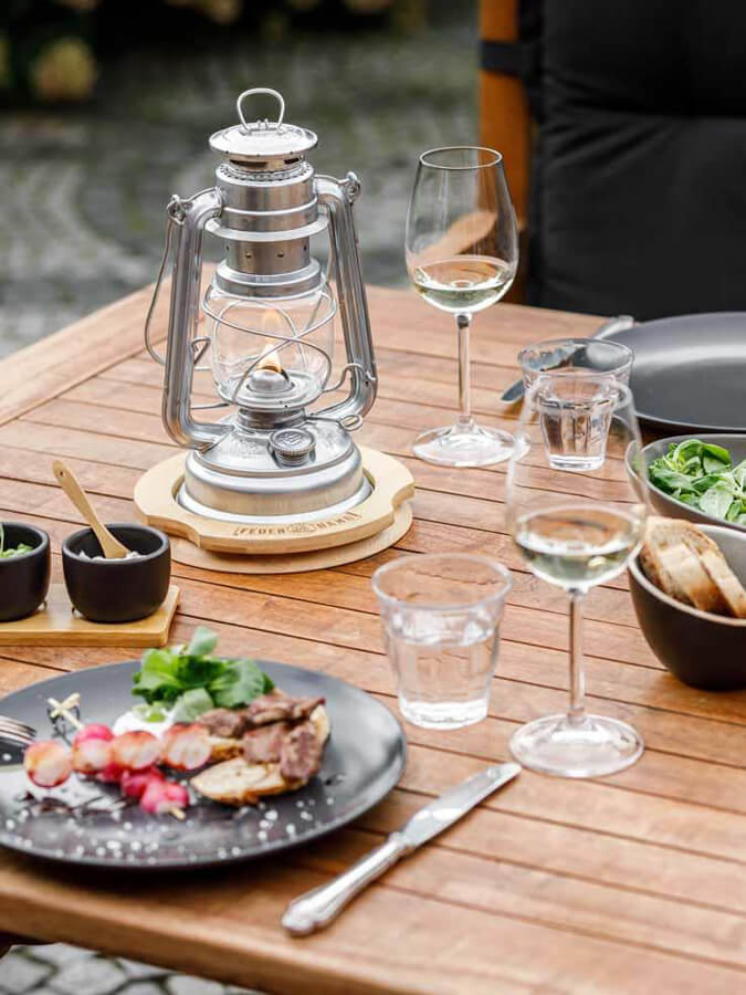 Feuerhand Lantern Coaster - Durable and Stylish Base for Oil Lamps - Perfect for Camping, Patio Decor, and Outdoor Adventures