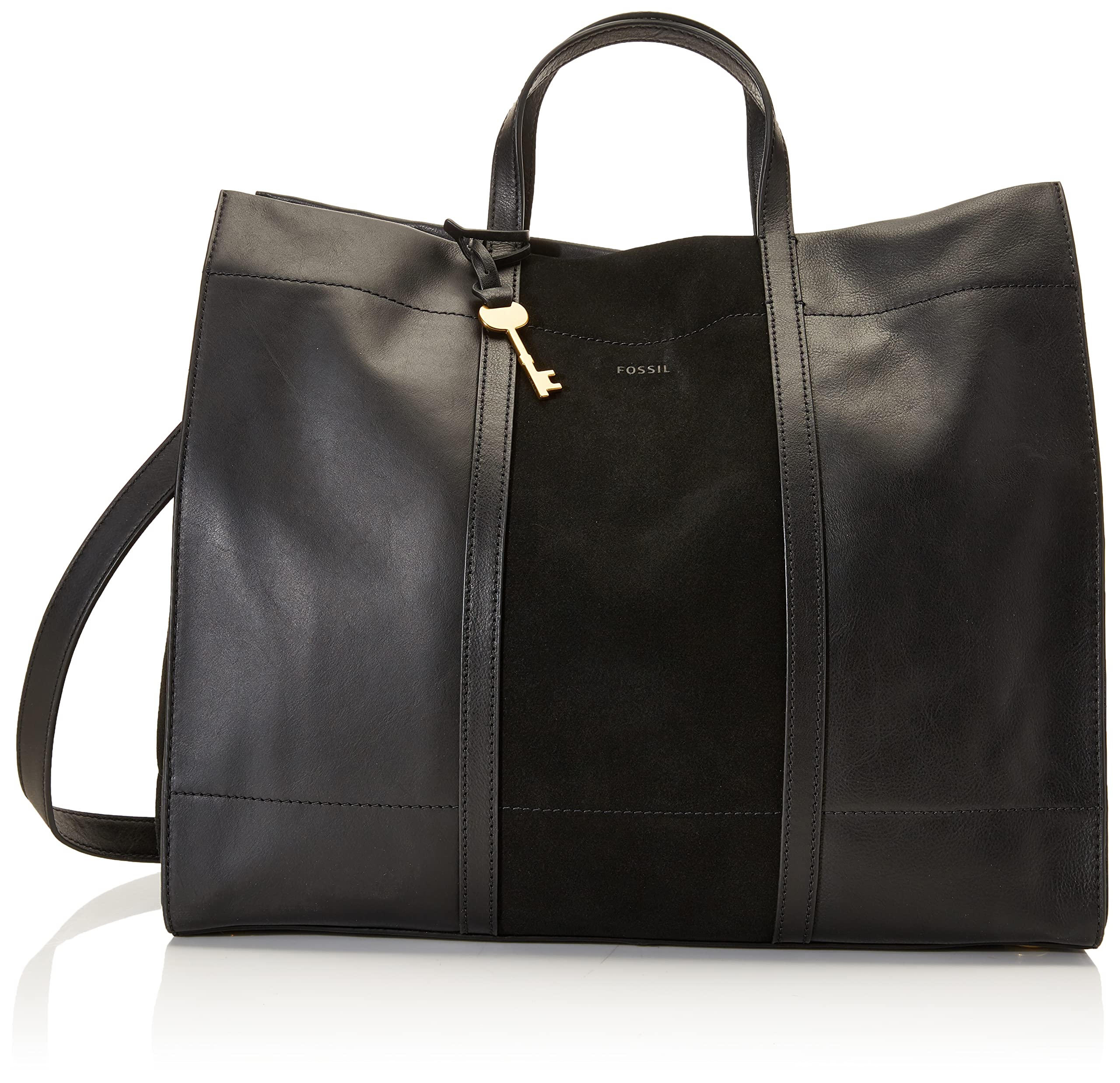 Fossil Women's Carmen Genuine Leather Tote Purse Handbag - Stylish Work Bag, Travel & Everyday Carry for Women