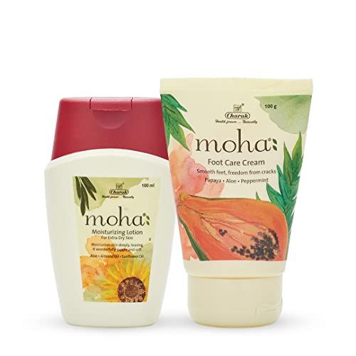 Best Moisturizing Lotion & Foot Cream for Dry, Rough & Cracked Heels - 100ml Combo Pack | Hydrating Treatment for Cracked Feet & Dry Skin | Perfect for Daily Foot Care & Nighttime Healing
