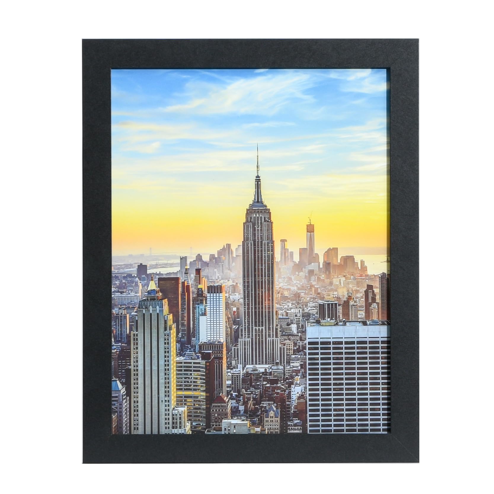 10x13 Black Modern Picture Frame - 1 Inch Border with Glass Front - Wall or Table Display for Home, Office & Gallery Decor