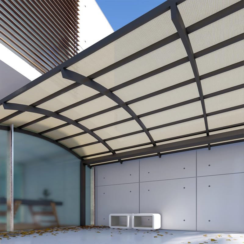12'x99' Sun Shade Fabric Roll - UV Blocking Shade Cloth for Pergola, Patio & Greenhouse - Outdoor Wind Screen Cover in Beige - Perfect for Backyard, Garden and Outdoor Living Spaces