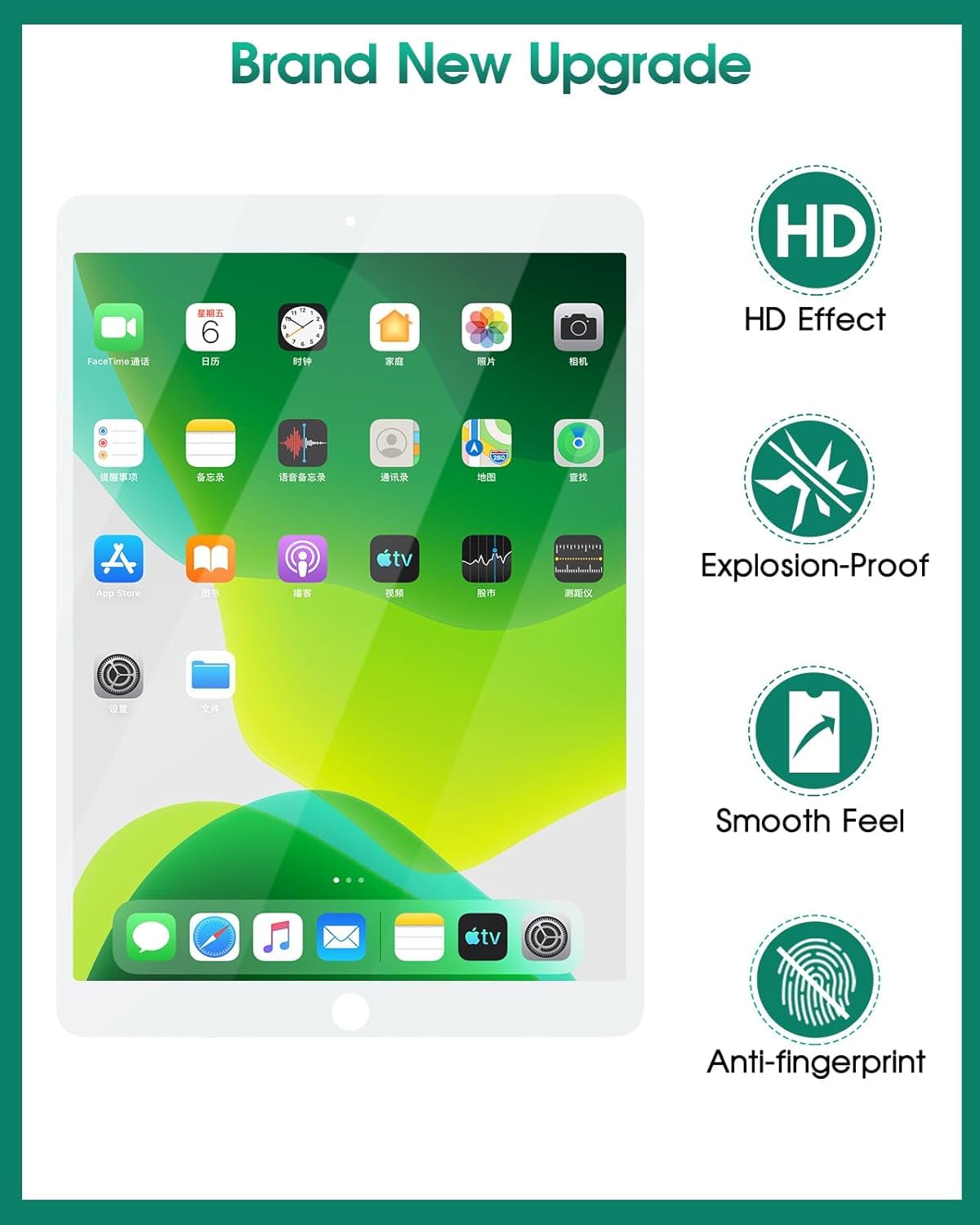 iPad Air 3 (2019) LCD Screen Replacement - A2152/A2123/A2154 Touch Digitizer Assembly with Repair Kit (White, No Home Button) | Perfect for DIY iPad Air 3rd Gen Screen Repair at Home or Office