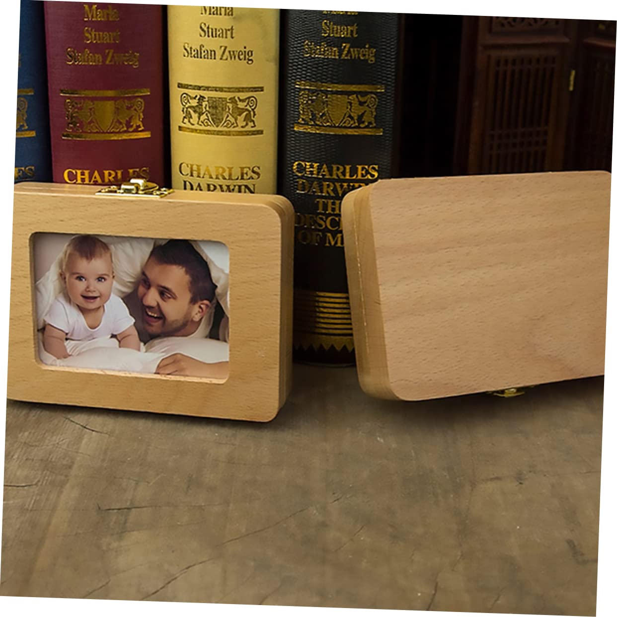 VICASKY Wooden Baby Teeth Keepsake Box - Handcrafted Memory Box for First Tooth, Newborn Keepsakes & Tooth Fairy Gifts for Boys and Girls - Perfect for Baby Showers, Christenings and Childhood Milestones