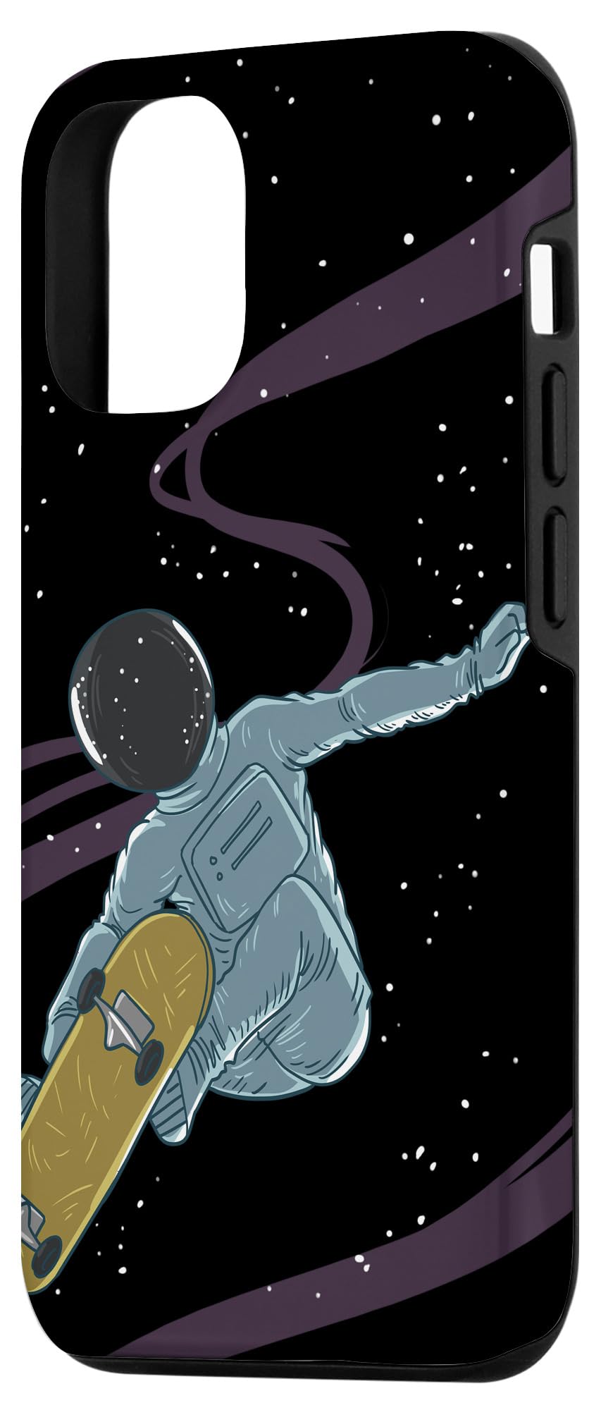 iPhone 12/12 Pro Space Pilot Skateboard Case - Durable Protective Phone Cover with Cool Astronaut Design - Perfect Gift for Skateboarders & Space Enthusiasts - Use for Skateboarding, Stunt Shows & Daily Protection