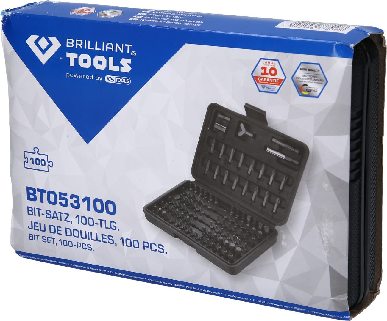 BRILLIANT TOOLS BT053100 100-Piece Bit Set - for DIY & Professional Use