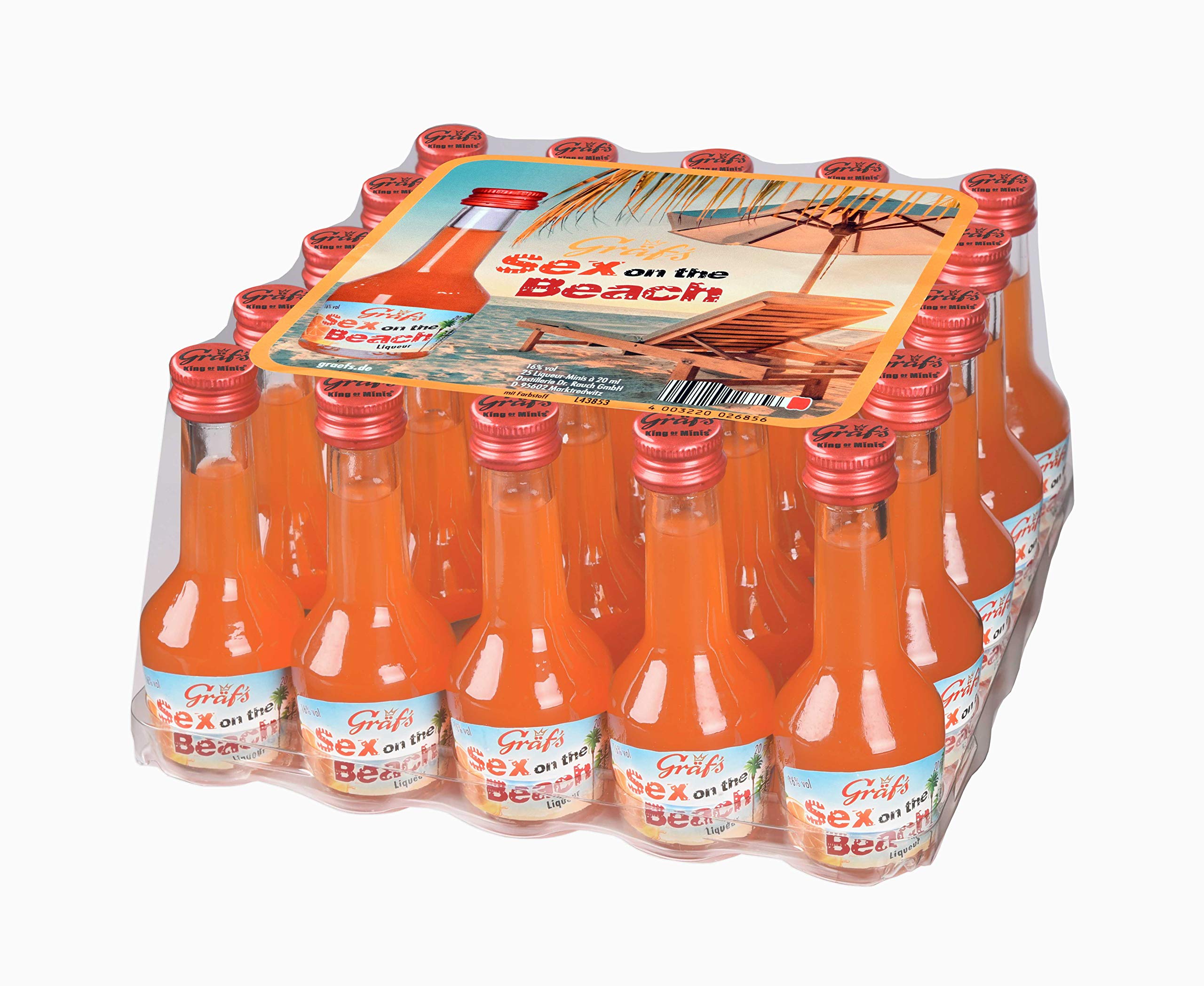 Gråfs Sex on the Beach Liqueur - 25ml Mini Bottle (Pack of 1) | Premium Cocktail Mixer for Beach Parties, Summer Drinks & Tropical Themed Events