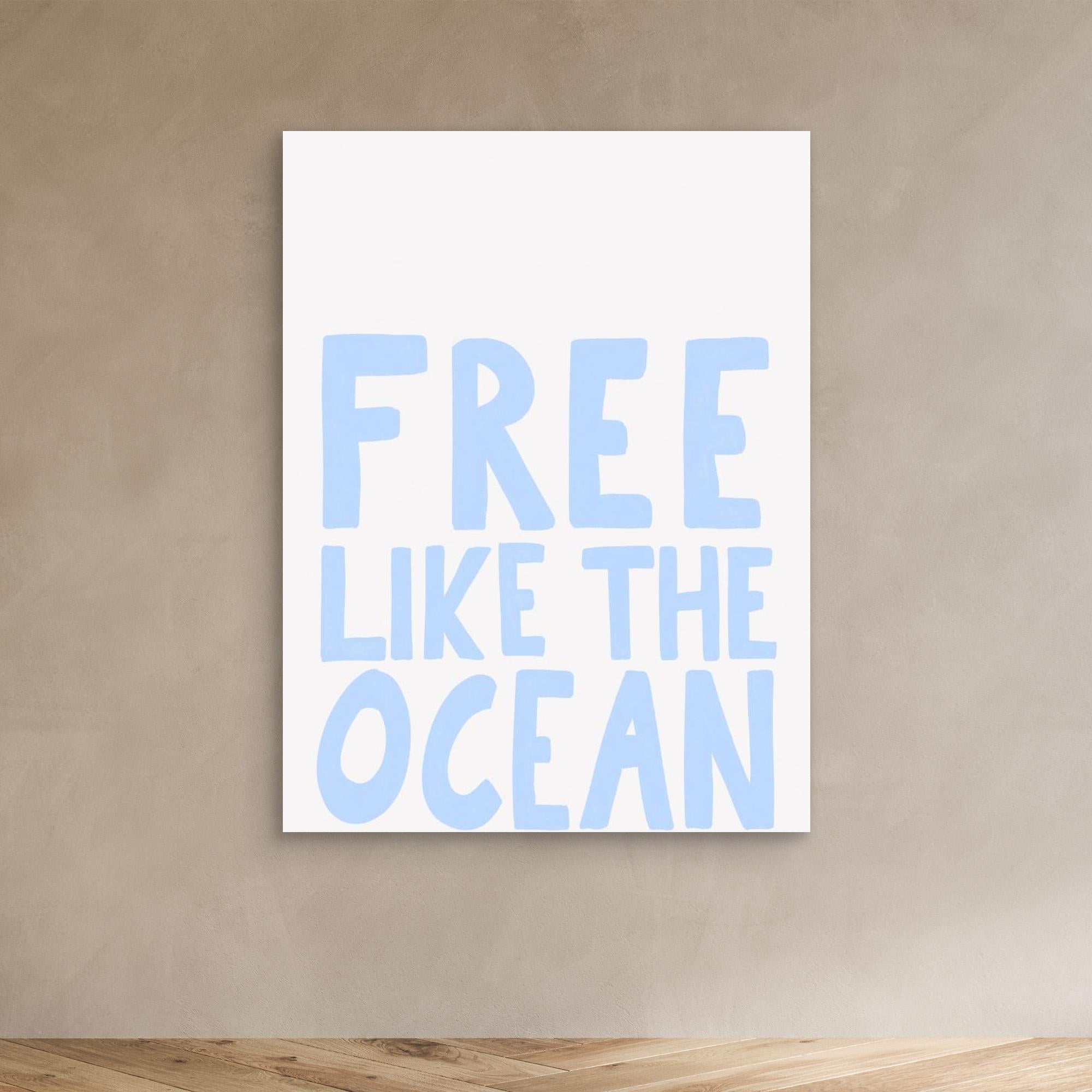 Canvas Print - Free Like the Ocean by Athene Fritsch | Wall Art for Living Room, Bedroom & Office Decor | Premium Gallery Wrapped Canvas Painting