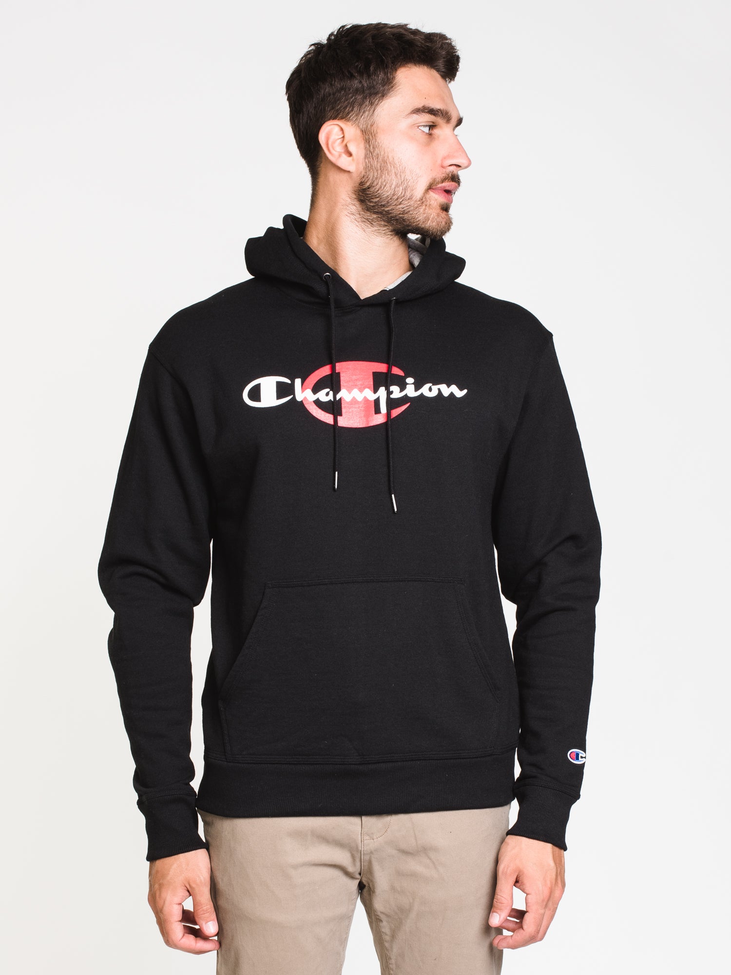 Champion Behind Script Hoodie - Men's & Women's Pullover Sweatshirt | Soft Cotton Fleece | Casual Streetwear | Perfect for Gym, Lounge & Everyday Wear