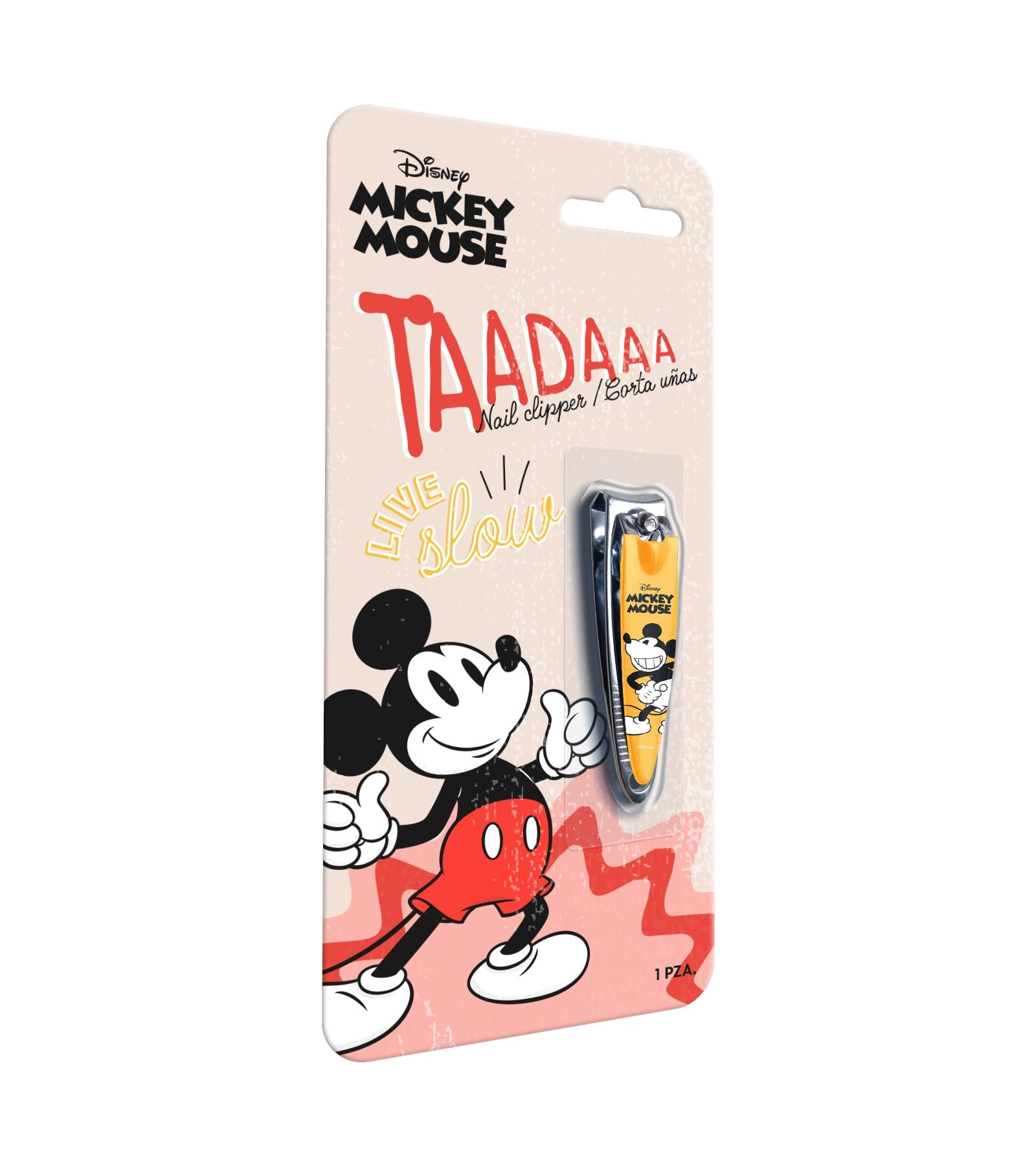 Mickey Mouse Nail Clipper - Stainless Steel Personal Nail Trimmer with Blister Pack for Travel, Home, and Grooming Kit