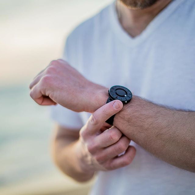 Eone The Bradley Black - Stylish and Tactile Watch for Men & Women | Waterproof & Durable | Perfect for Business, Travel, and Everyday Wear