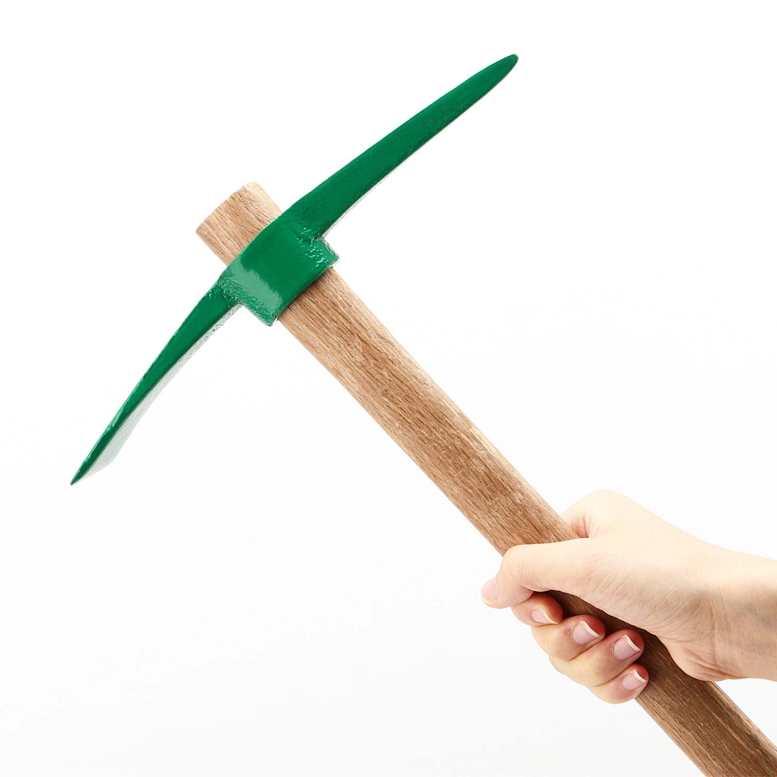 6 Pack 15 Inch Pick Hoe Tool with Wood Handle - Heavy Duty Garden Mattock for Weeding, Planting, Digging & Soil Cultivation | Perfect for Gardening, Landscaping & Outdoor Exploration