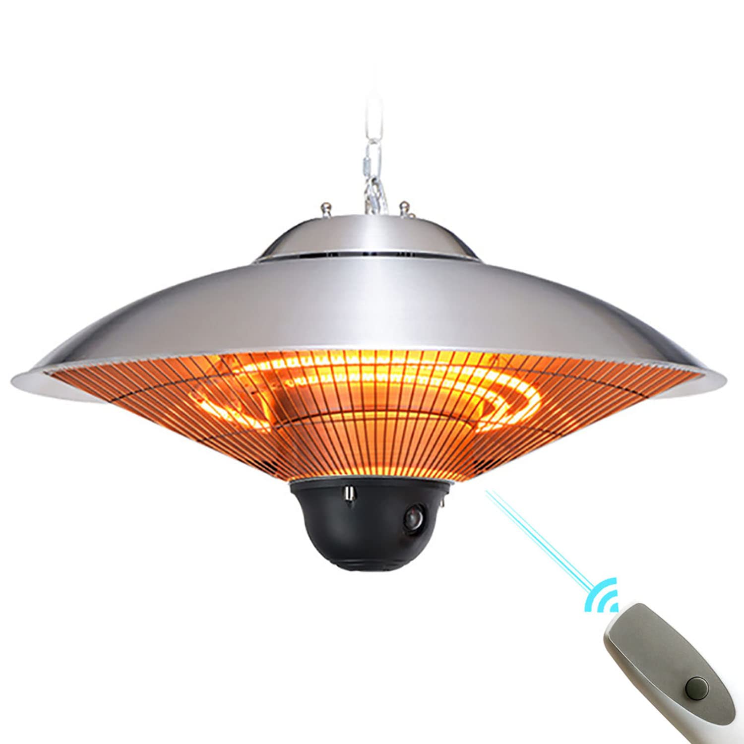 1500W Electric Infrared Outdoor Patio Heater with Remote Control - 3 Heating Modes, Wall Mount or Tripod Stand - Perfect for Garage, Backyard, Deck, and Outdoor Dining Areas