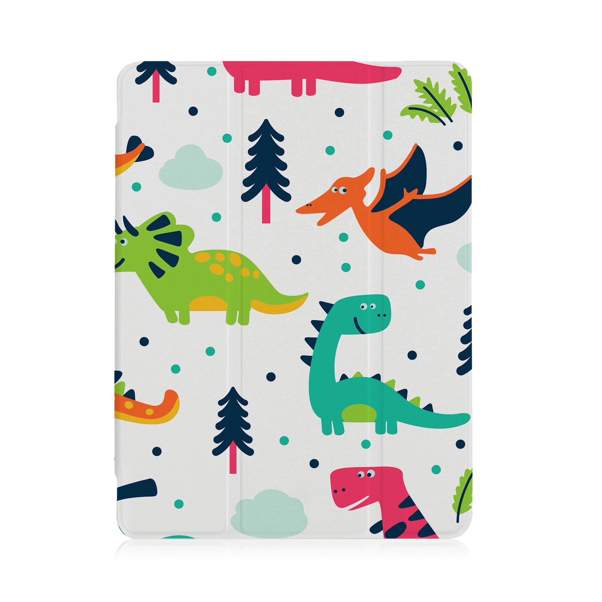 Durable Clear iPad Case with Dinosaur Design - Slim Protective Cover for iPad Air/Pro/Mini - Perfect for School, Work & Travel