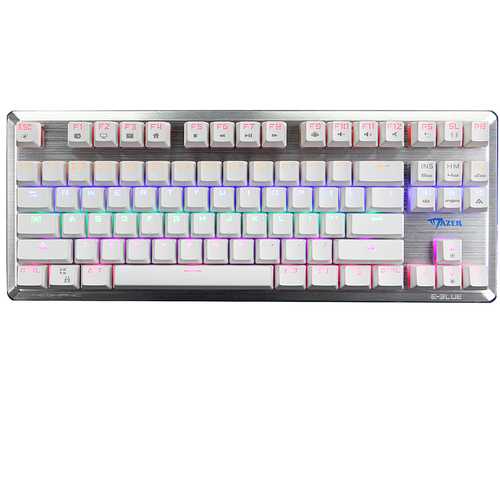 E Blue K727 87-Key NKRO USB Wired Backlit Mechanical Gaming Keyboard with Blue/Black Switches - Perfect for PC Gaming & Office Typing