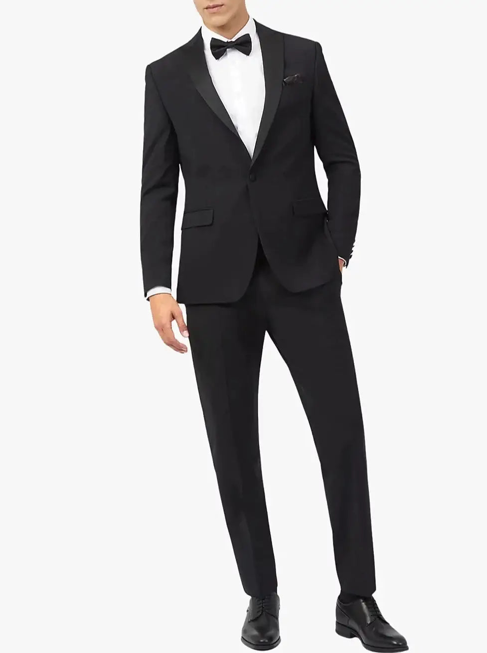 Ted Baker Men's Black Slim Fit Tuxedo Dinner Jacket | Formal Suit Blazer for Weddings, Prom & Evening Events