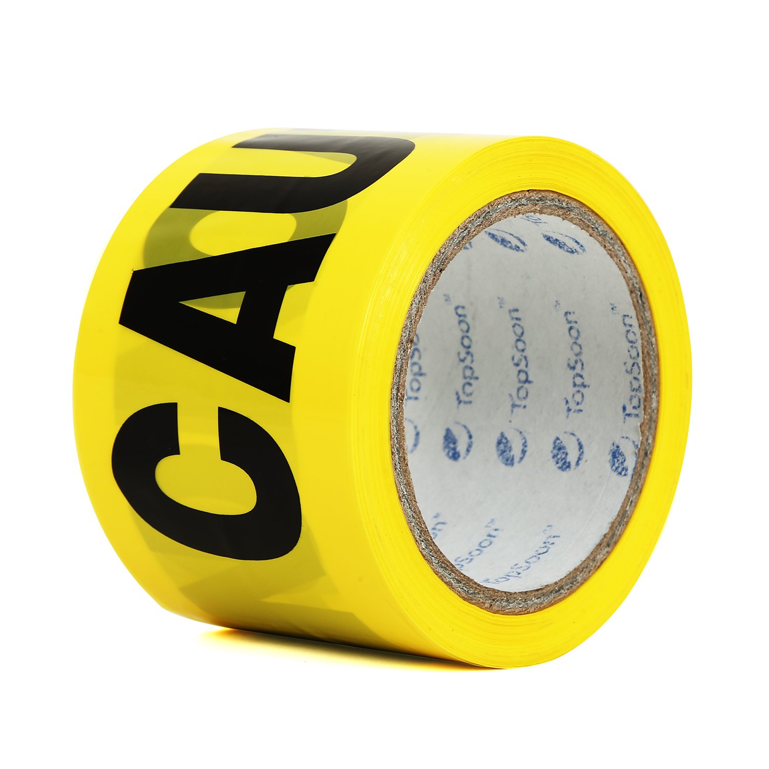 TopSoon 3-Inch x 300-Feet Yellow Safety Caution Tape - Highly Visible Weatherproof Barricade Tape for Construction Sites, Crime Scenes & Hazard Areas