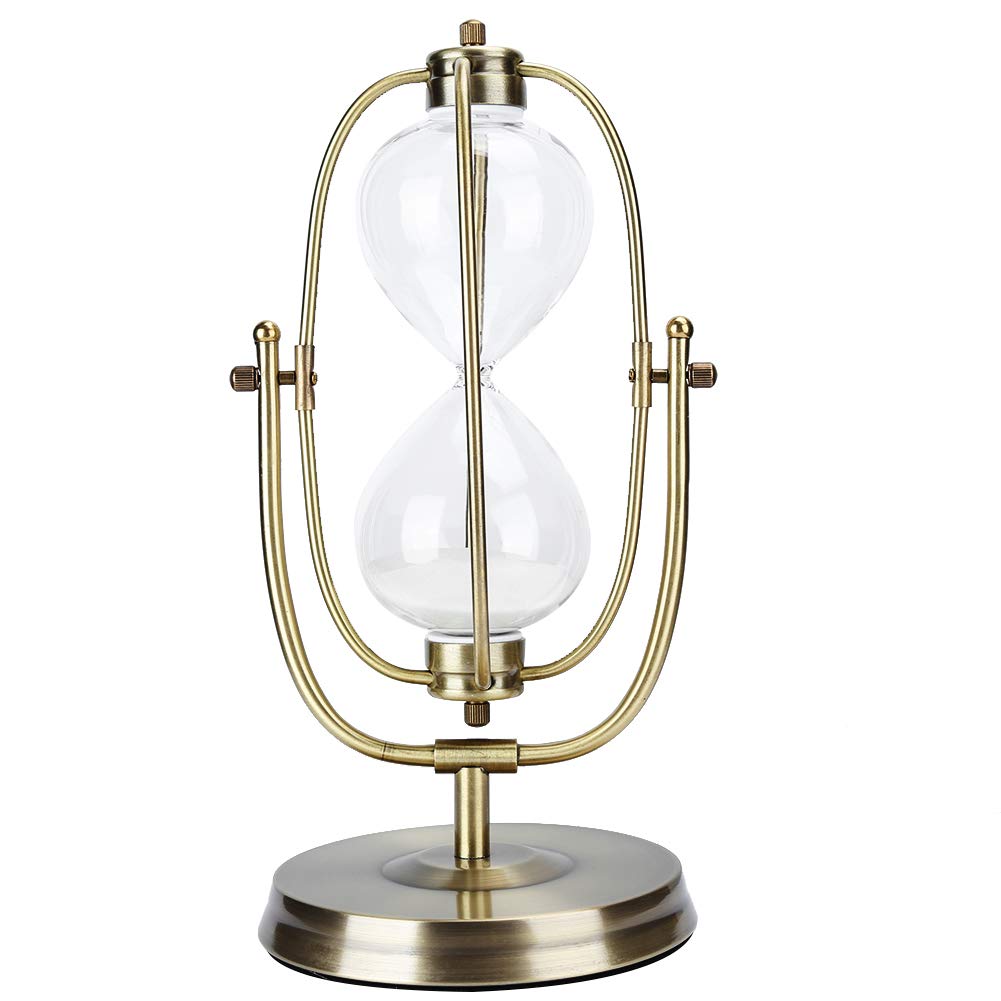 Premium Metal & Glass Hourglass Sand Timer - 1/3/5/10 Minute Options for Home, Office, Kitchen & Gym | Decorative Desk Accessory, Cooking Timer & Workout Clock | Perfect for Baking, Meditation, Yoga & Productivity Tracking