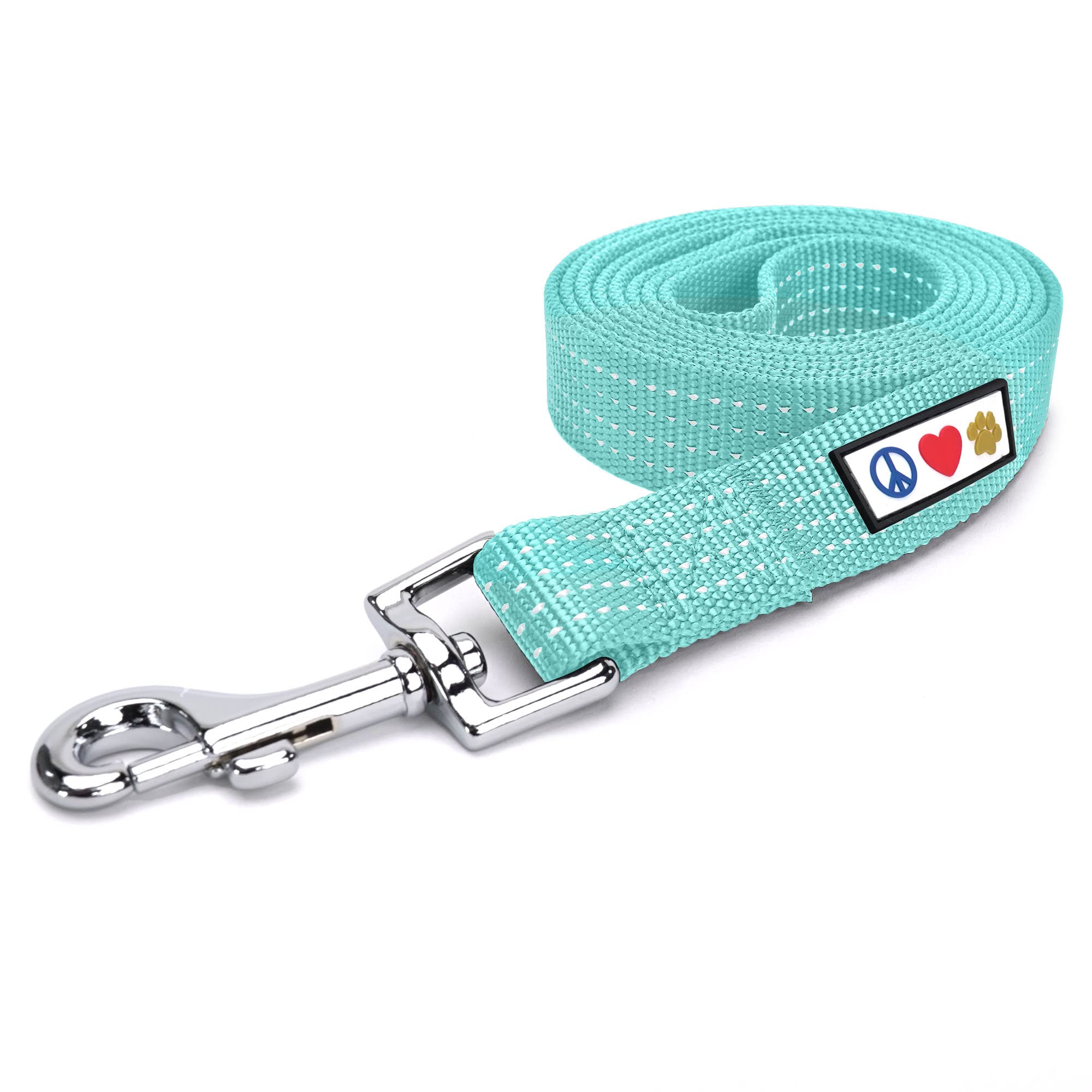 Pawtitas 6 FT Reflective Dog Leash with Comfortable Handle - Heavy Duty Pet Training Leash for Medium Dogs (4FT & 6FT Options) - Perfect for Night Walks, Jogging & Outdoor Adventures