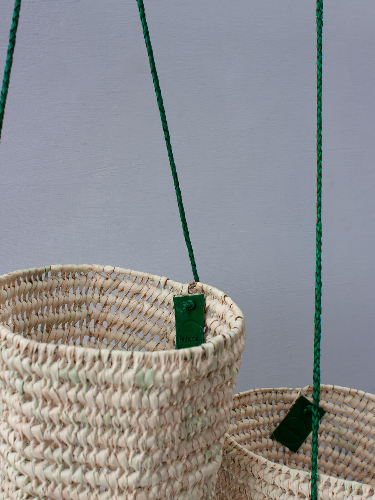Open Weave Dome Hanging Baskets for Plants - Green Indoor/Outdoor Decorative Planters for Home Garden, Patio, and Balcony Decor