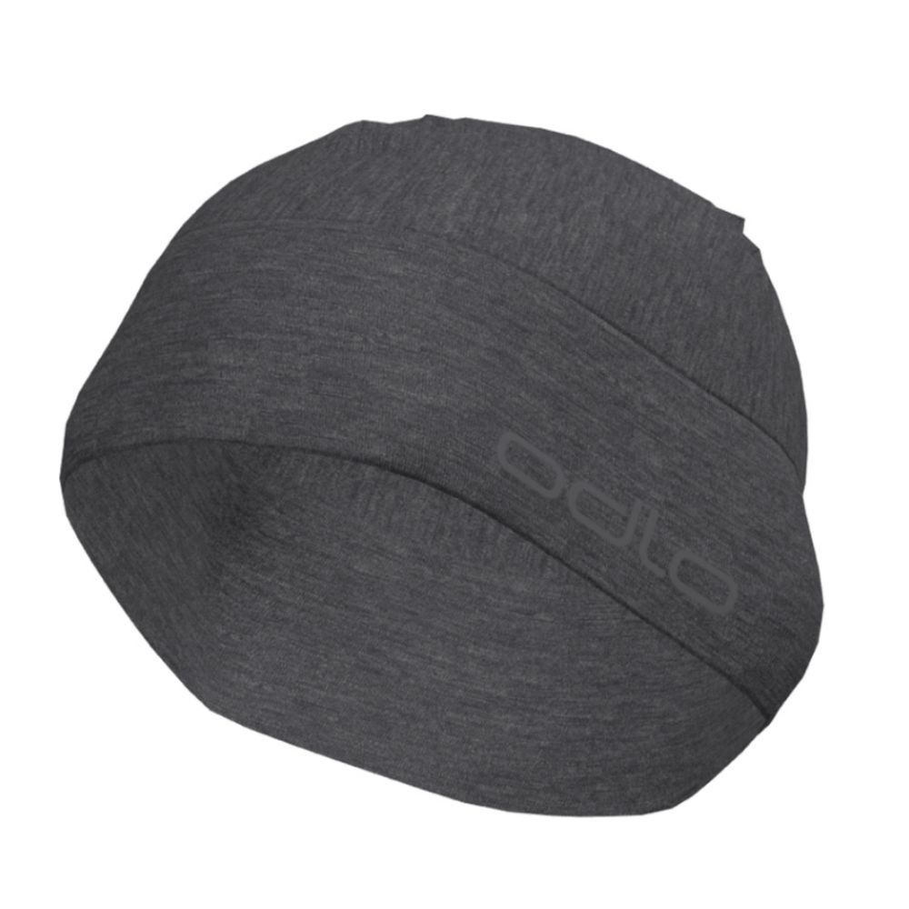 Odlo Men's Merino Wool Beanie Hat - Graphite Color for Winter Outdoor Activities, Skiing, Hiking & Cold Weather Protection