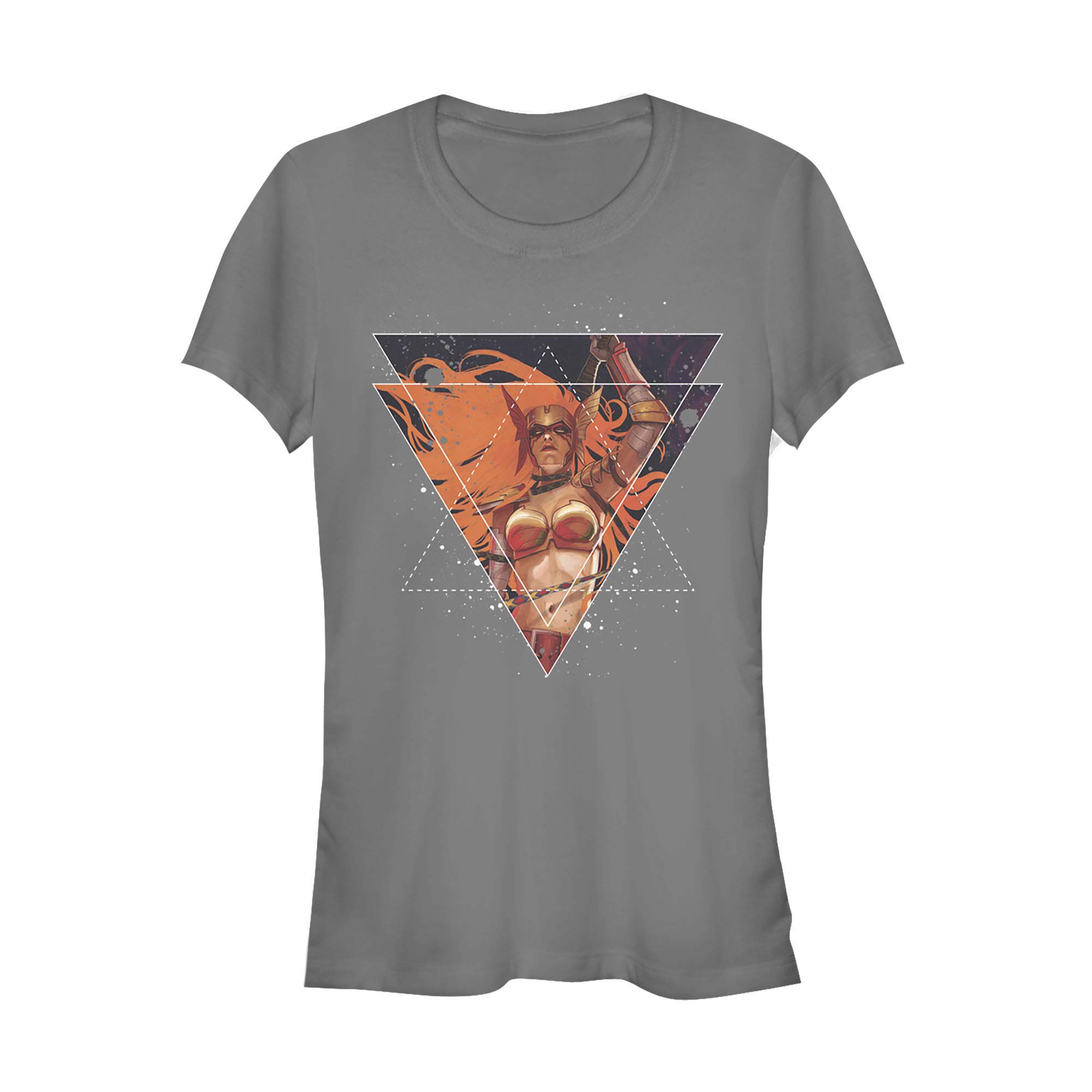 Marvel Junior's Angela Triangle Graphic T-Shirt for Kids - Superhero Cotton Tee for Playdates, School & Cosplay