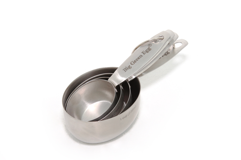 Big Green Egg Stainless Steel Measuring Cups Set of 4 - Perfect for Baking, Cooking & BBQ Accessories