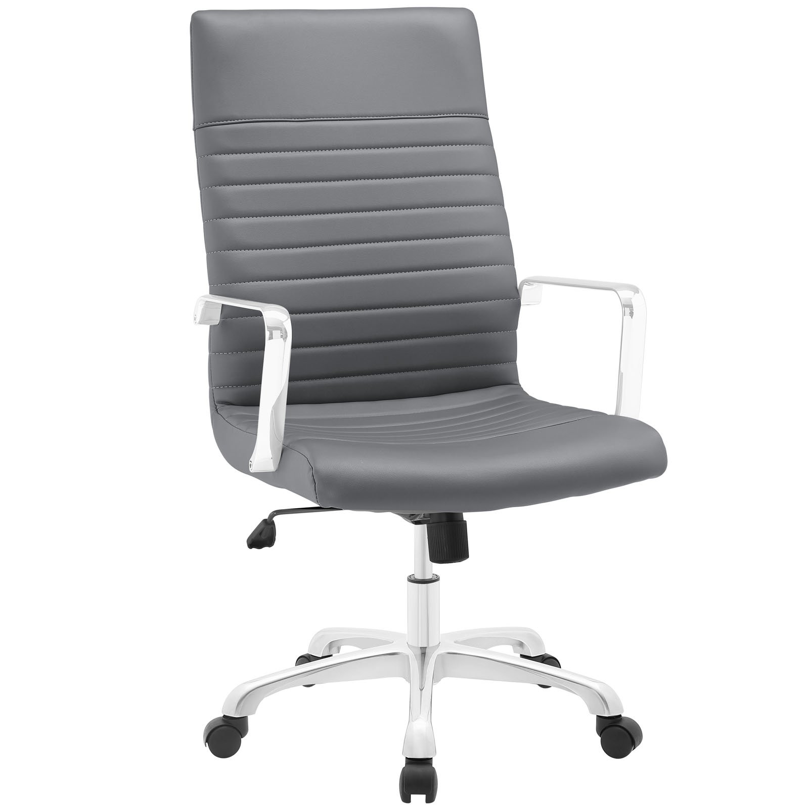 Modway MO- High Back Office Chair - Ergonomic Desk Chair with Adjustable Height & Lumbar Support - Gray Mesh Computer Chair for Home & Office Workspace