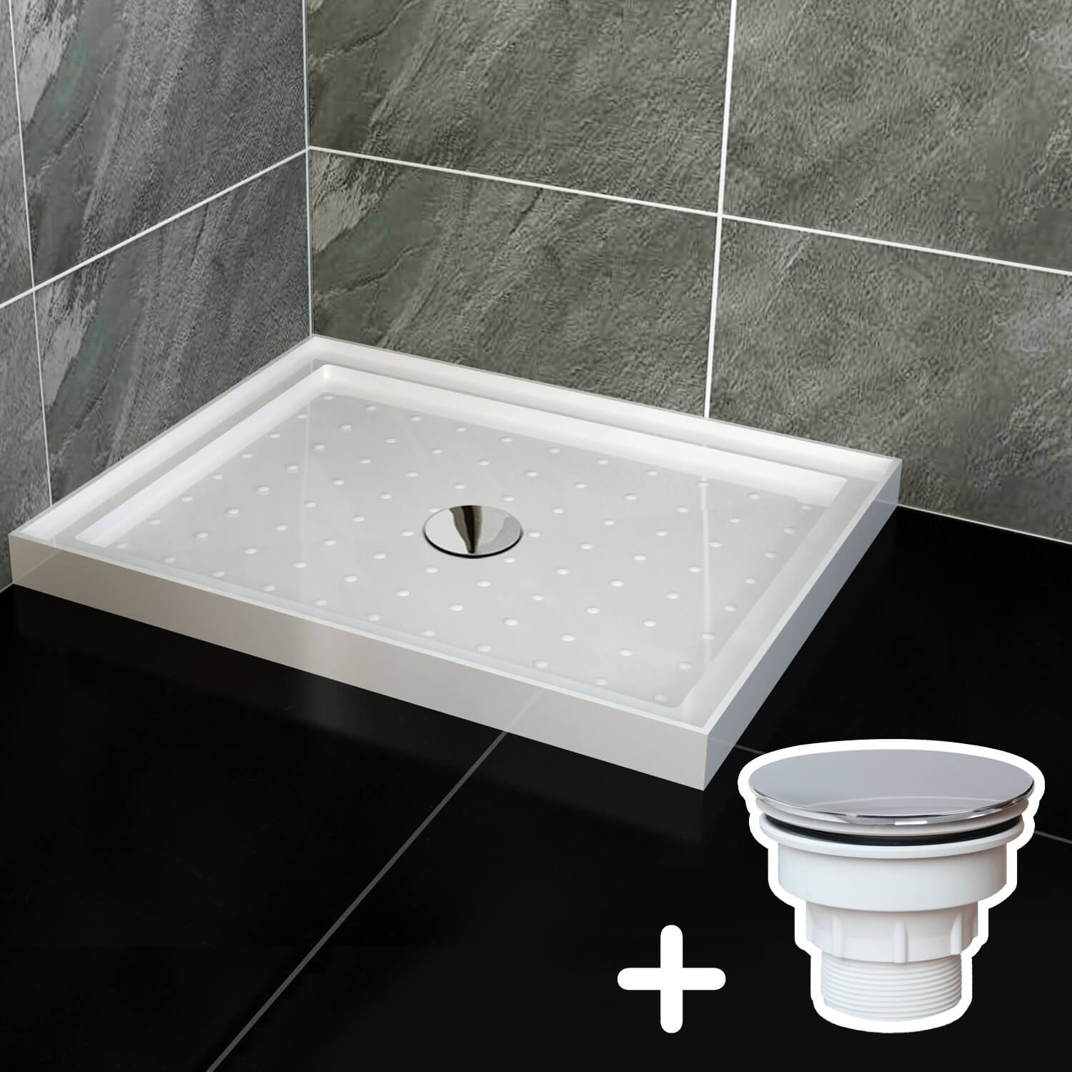 Premium Rectangular Square Shower Screen Base - Thickened Acrylic Bathroom Enclosure for Modern Homes | Perfect for Spa-Like Showers & Luxury Bathroom Upgrades