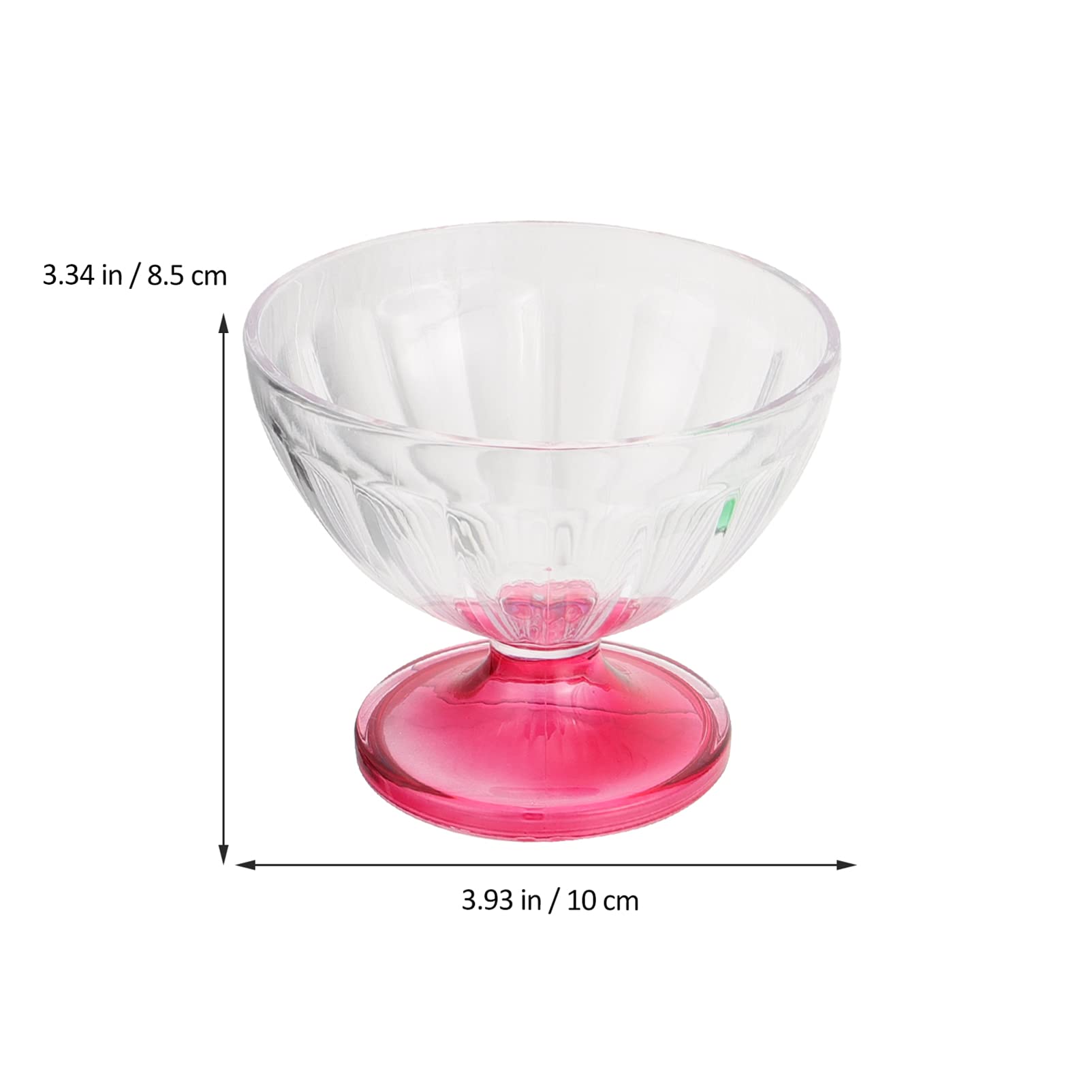 Premium 3-Piece Glass Ice Cream Bowls Set - Tulip Sundae Cups, Dessert Bowls & Footed Trifle Dishes for Ice Cream, Parfaits, Salads, Yogurt - Elegant Serving Bowls for Parties, Restaurants & Home Entertaining