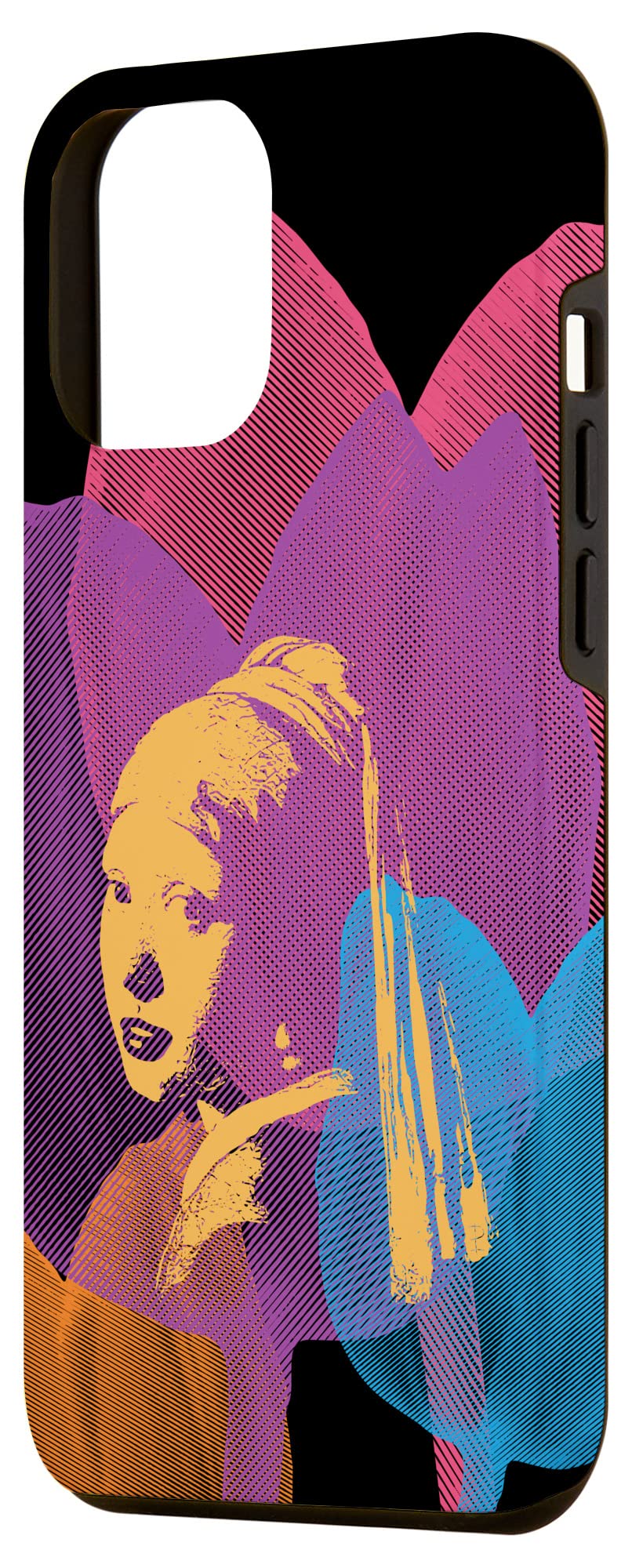 iPhone 12 Pro Max Case - Vintage Tulip & Pearl Earring Art Design, Shockproof Protective Cover for Women - Perfect for Daily Use, Travel & Gift Giving