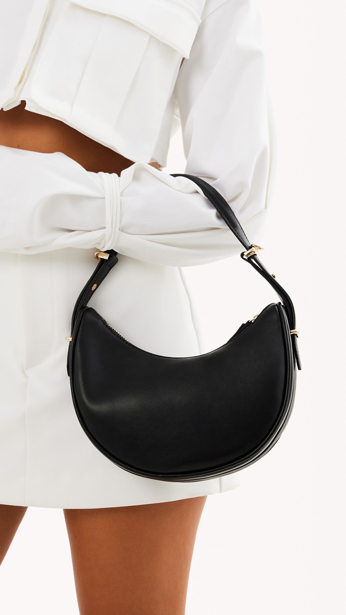 Premium Halo Shoulder Bag for Women - Stylish Black Crossbody Purse - Perfect for Work, Travel & Everyday Use