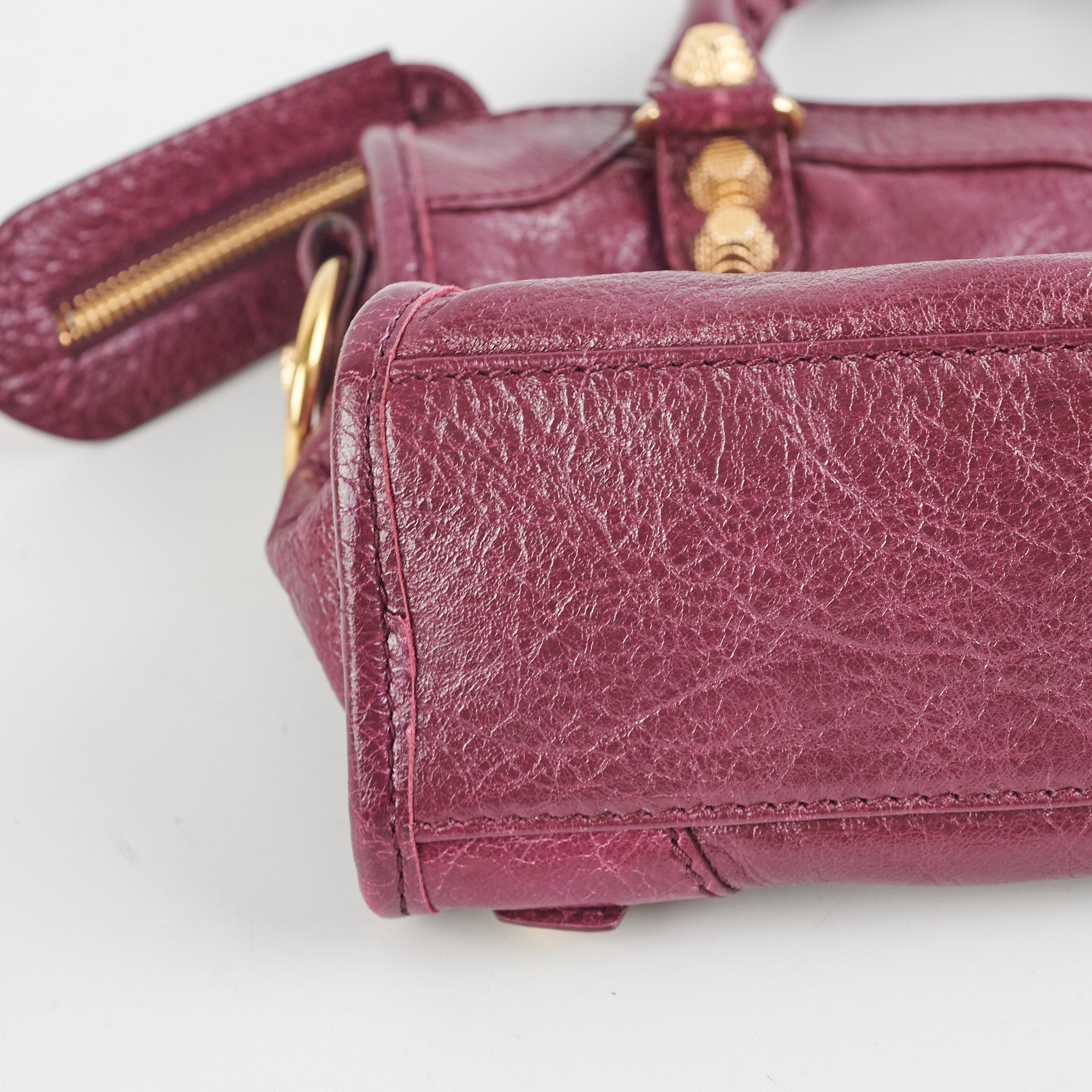 Balenciaga City Mini Crossbody Bag in Burgundy Leather - Stylish & Compact for Everyday Use, Travel, and Night Out