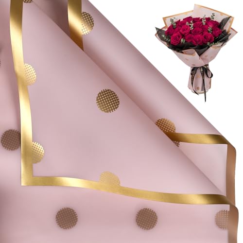 Lotus pink-Gold dots