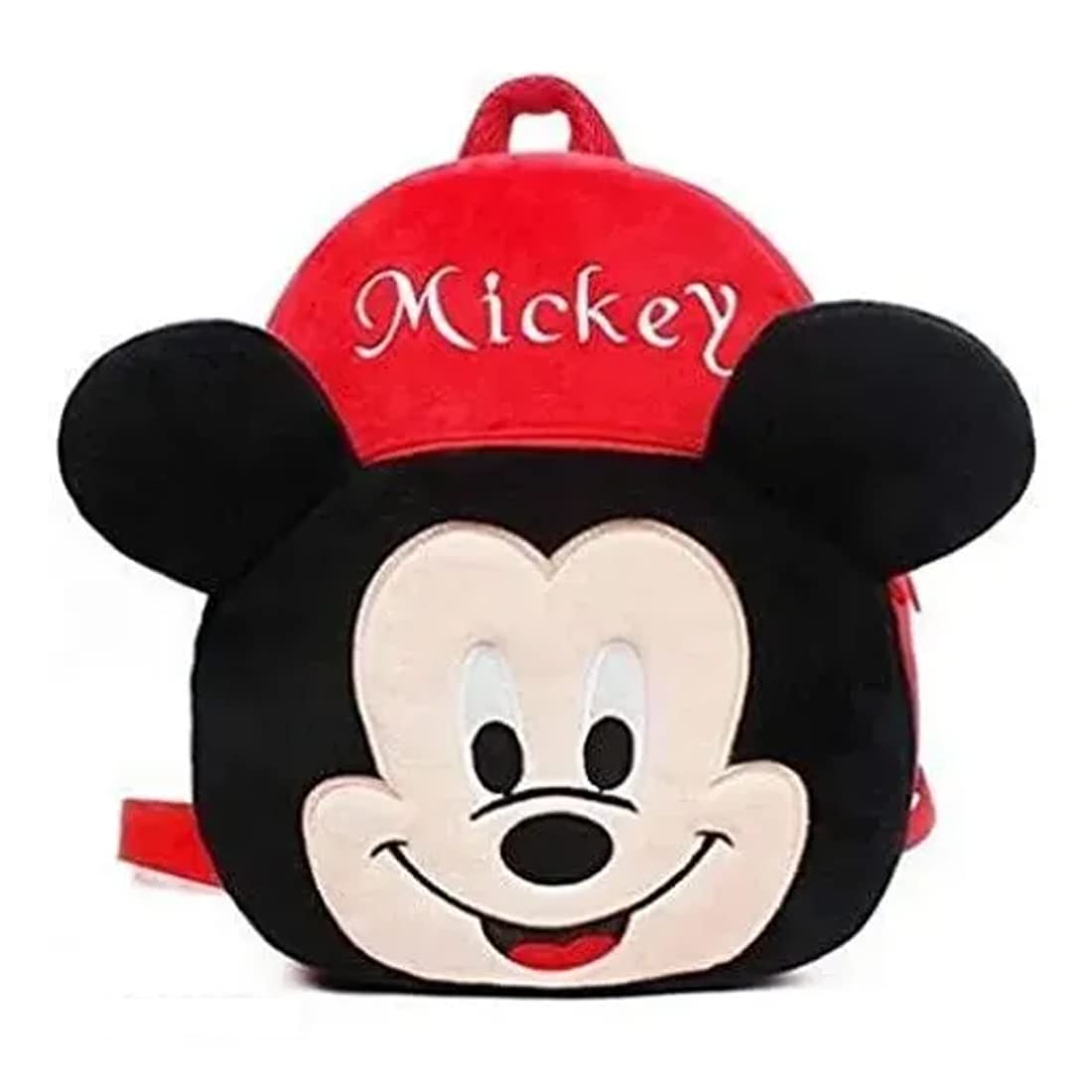 ADBENI Kids School Backpack for Boys & Girls (2-6 Years) - Cute Plush Cartoon Design, Lightweight & Durable, Perfect for Preschool & Kindergarten - Red