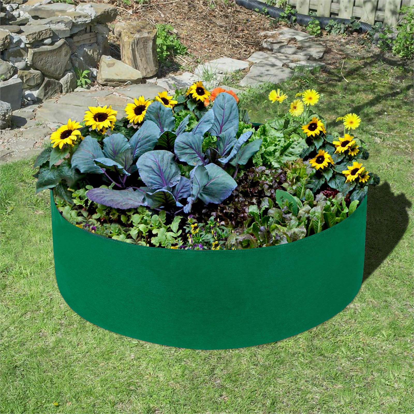 50 Gallon Fabric Garden Bed - Breathable Planting Grow Bags for Vegetables, Flowers & Plants | Durable Raised Garden Container for Outdoor, Indoor & Patio Gardening