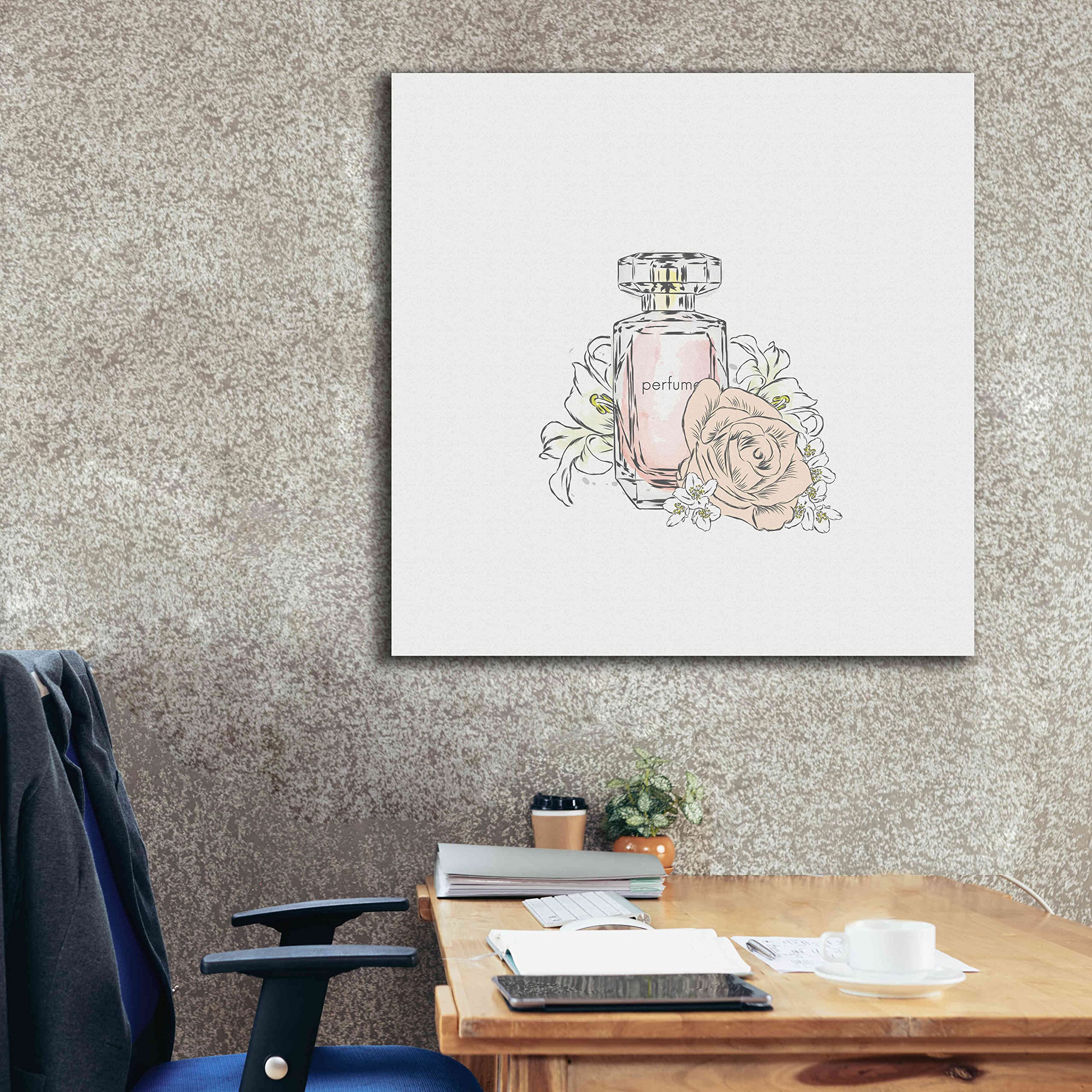 Incado Epic Graffiti 'Perfume VII' Giclee Canvas Wall Art - 37x37 Inches Modern Home Decor for Living Room, Bedroom & Office