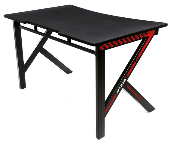 AKRacing Gaming Desk with LED Lights - Ergonomic Computer Desk for Gamers, Red - Perfect for Gaming Setup, Home Office & Streaming Studio