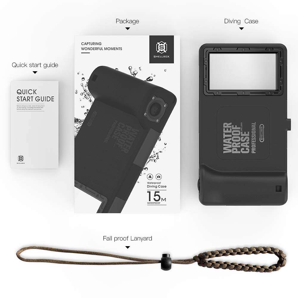 Waterproof Phone Case for Snorkeling & Diving - iPhone/Samsung Underwater Housing with Lanyard for Swimming & Photography