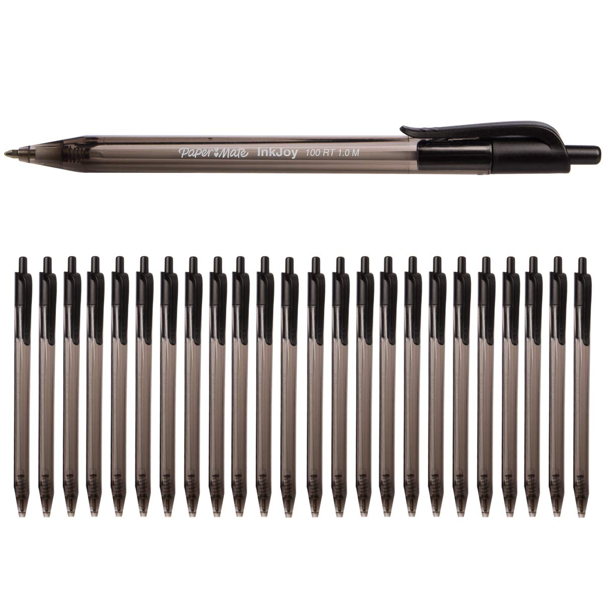 Paper Mate InkJoy Retractable Pens 24-Pack - 1.0mm Black for Office & School