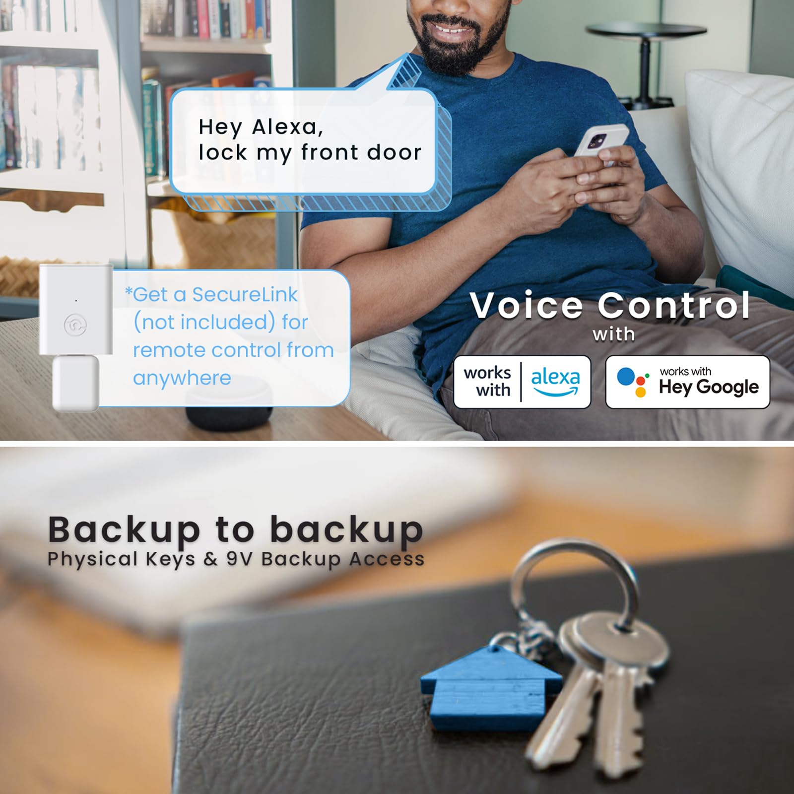 Lockly Smart Lock Model 7S - Bluetooth Enabled Keyless Entry Deadbolt with PIN Genie® Digital Keypad | Smart Home Security for Front Doors | Works with Alexa & Auto-Lock Feature | Perfect for Vacation Homes, Rentals & Modern Smart Homes