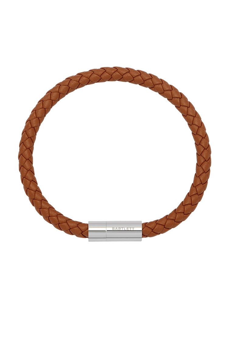 Men's Genuine Leather Single Braided Wrap Bracelet - Stylish & Durable Handmade Accessory for Casual & Formal Wear