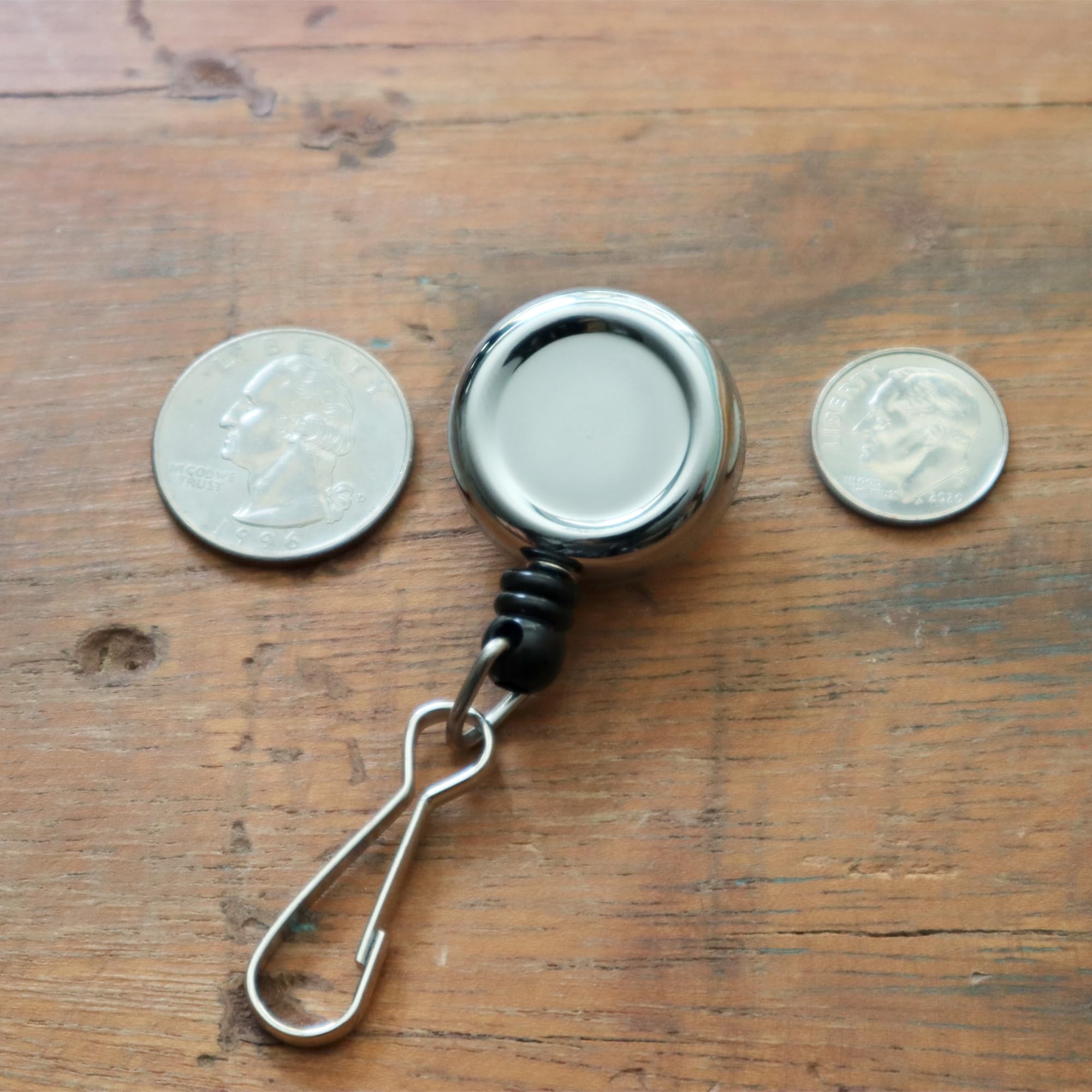 Bulk 100 Pack - Heavy Duty Metal Retractable Badge Reel with J Hook - Strong Spring Clip & High Retraction Force - Professional Name Badge Holder for Nurses, Teachers, Security - Ideal for Healthcare, Hospitality & Corporate Events