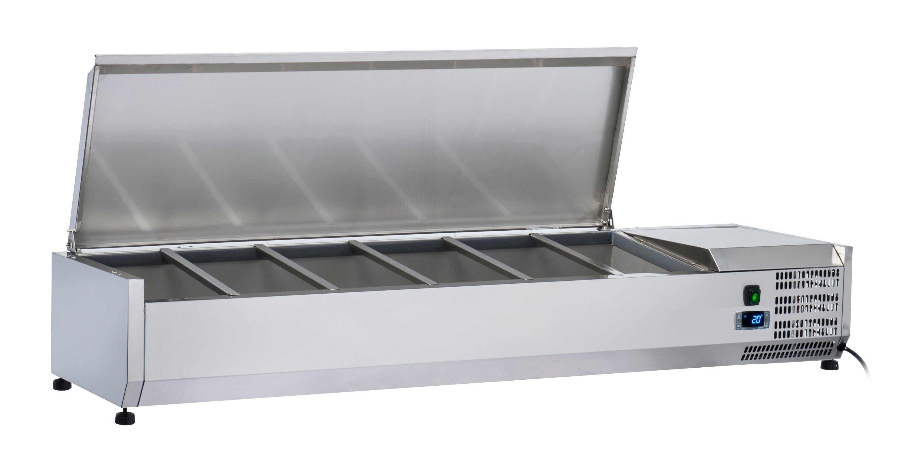 Anvil Aire 1500 Stainless Steel Refrigerated Ingredient Well with Lid - Perfect for Commercial Bars, Restaurants, and Catering Services