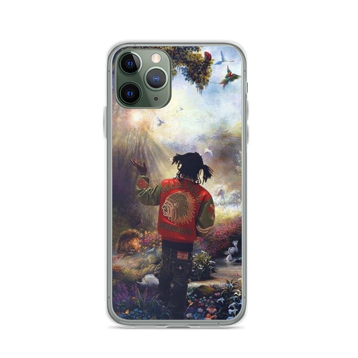 Chief Keef in The Garden of Eden Phone Case - Compatible with iPhone 13/12/11/X/Xs/Xr/8/7/6/6s/Mini/Pro/Max/Plus & Samsung Galaxy Note/S9/S10/S20/Ultra/Plus - Clear Protective Cover for Daily Use, Travel & Outdoor Activities