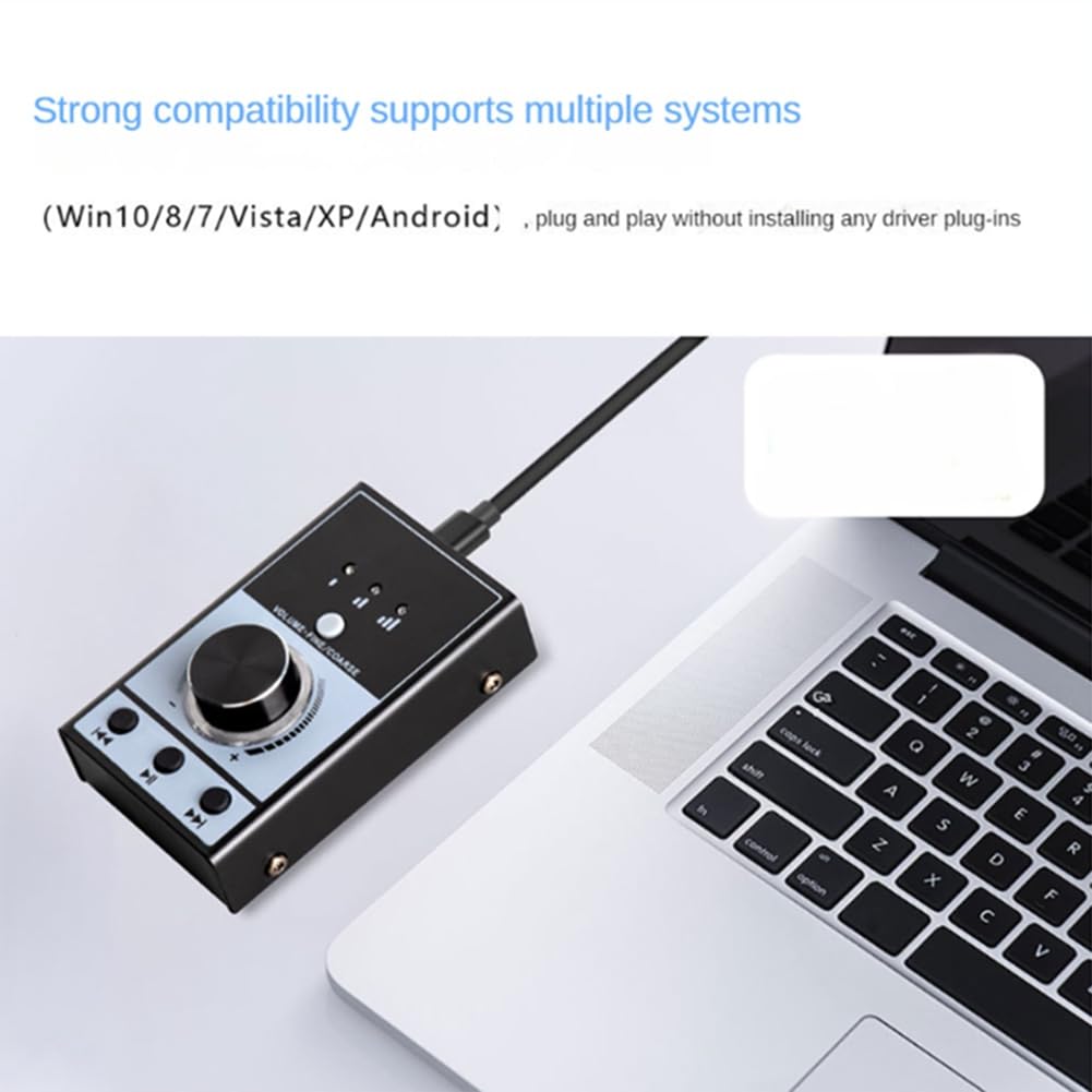 USB Sound Card Controller for PC & Mobile - Recording & Volume Control